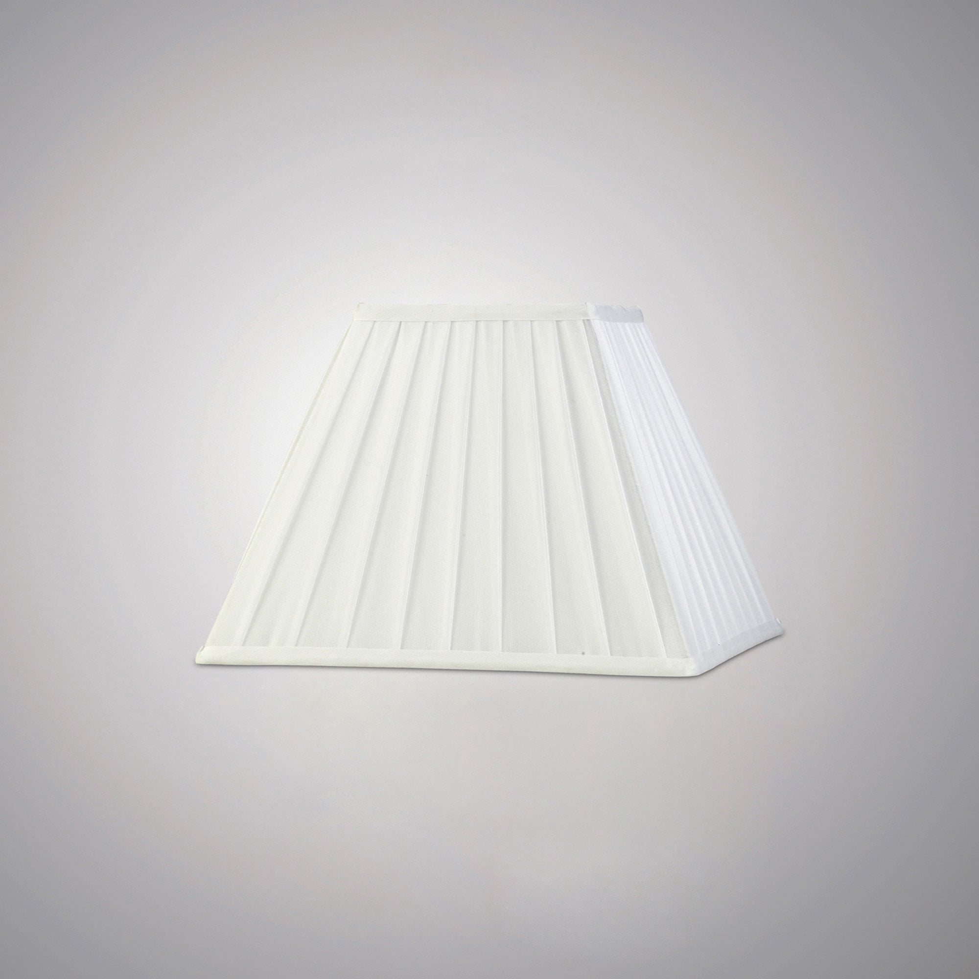 Diyas ILS20233 Leela Square Pleated Fabric Shade - White 15/30cm - Shade Only