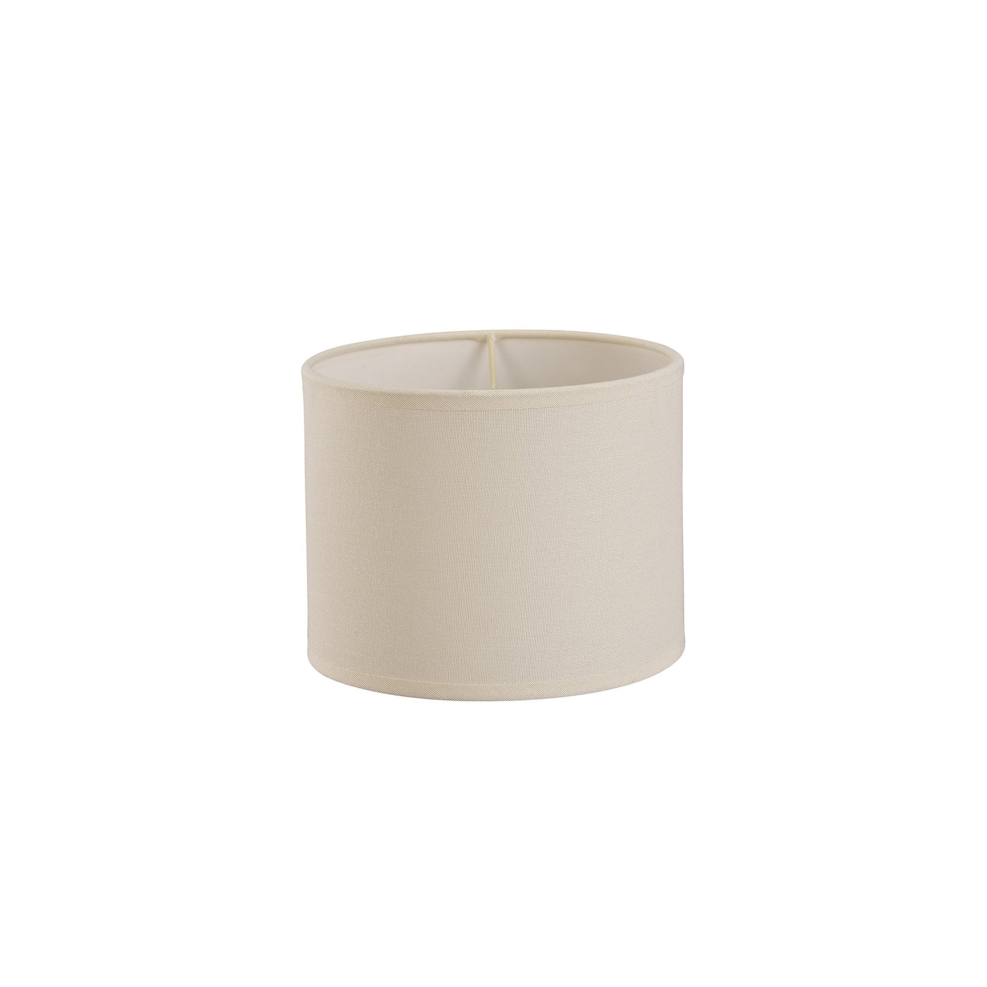 Diyas ILS20291 Victoria Round Fabric Shade - Ivory Cream 20cm - Shade Only