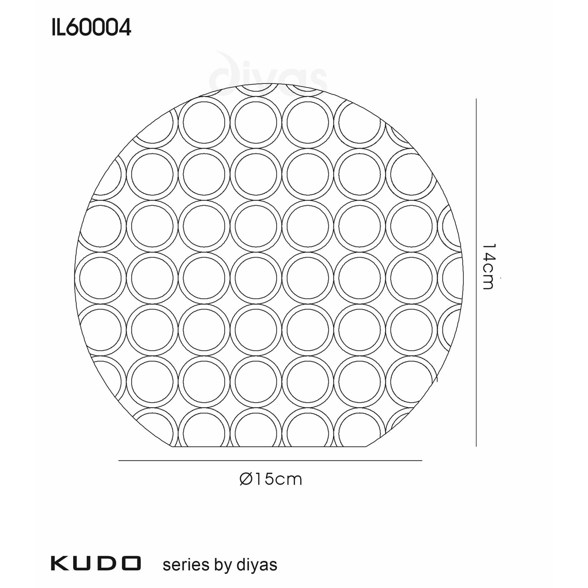 Diyas IL60004 Kudo Ball Shade - Polished Chrome/Crystal - 15cm - Shade Only