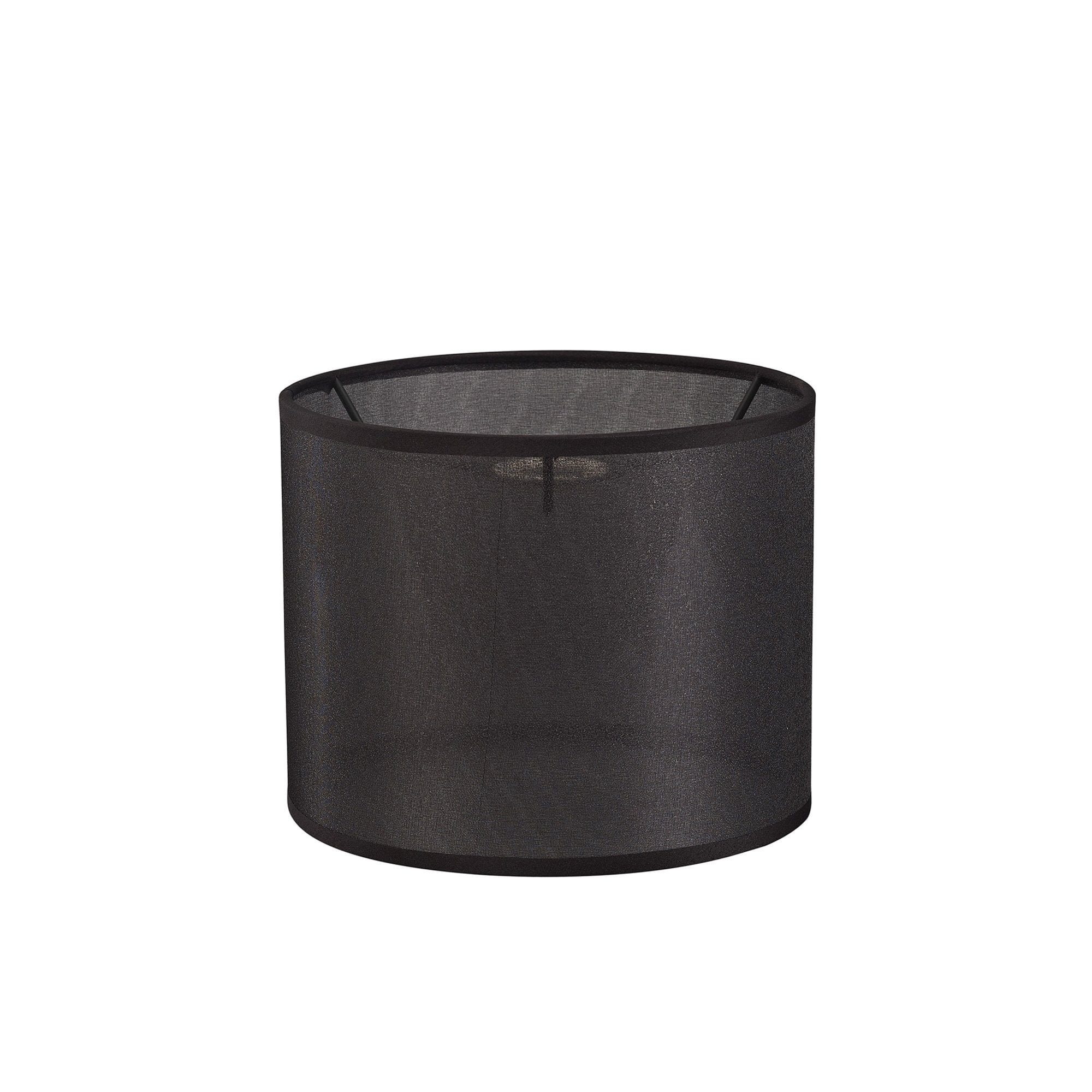 Diyas ILS20287 Curino Round Shade - Small Sheer Weave Fabric Black 20cm - Shade Only