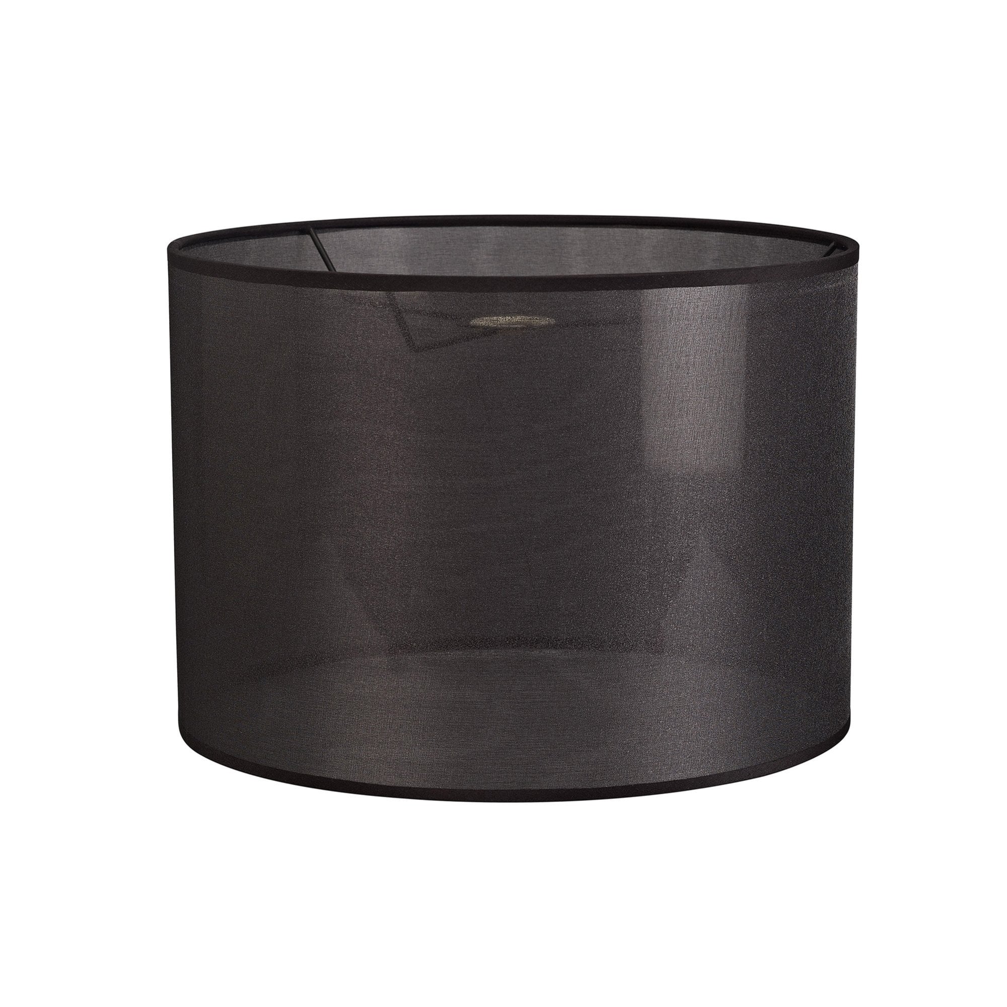 Diyas ILS20288 Curino Round Shade - Medium Sheer Weave Fabric Black 30cm - Shade Only