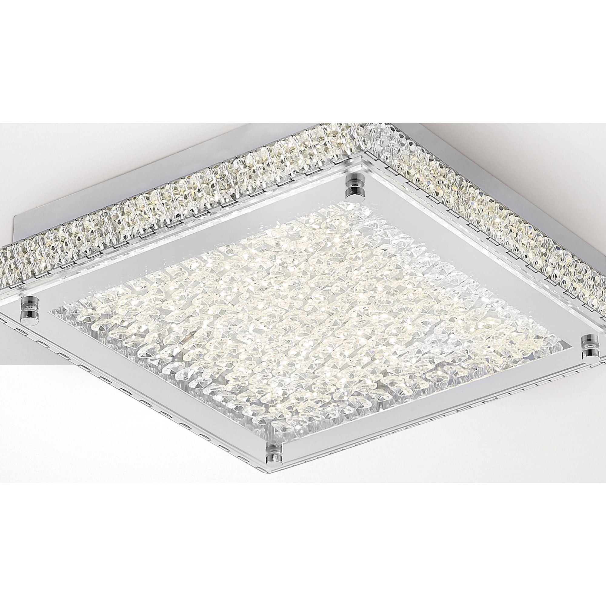 Diyas IL80071 Amelia Ceiling 18W 1800lm LED 4000K Stainless Steel/Crystal