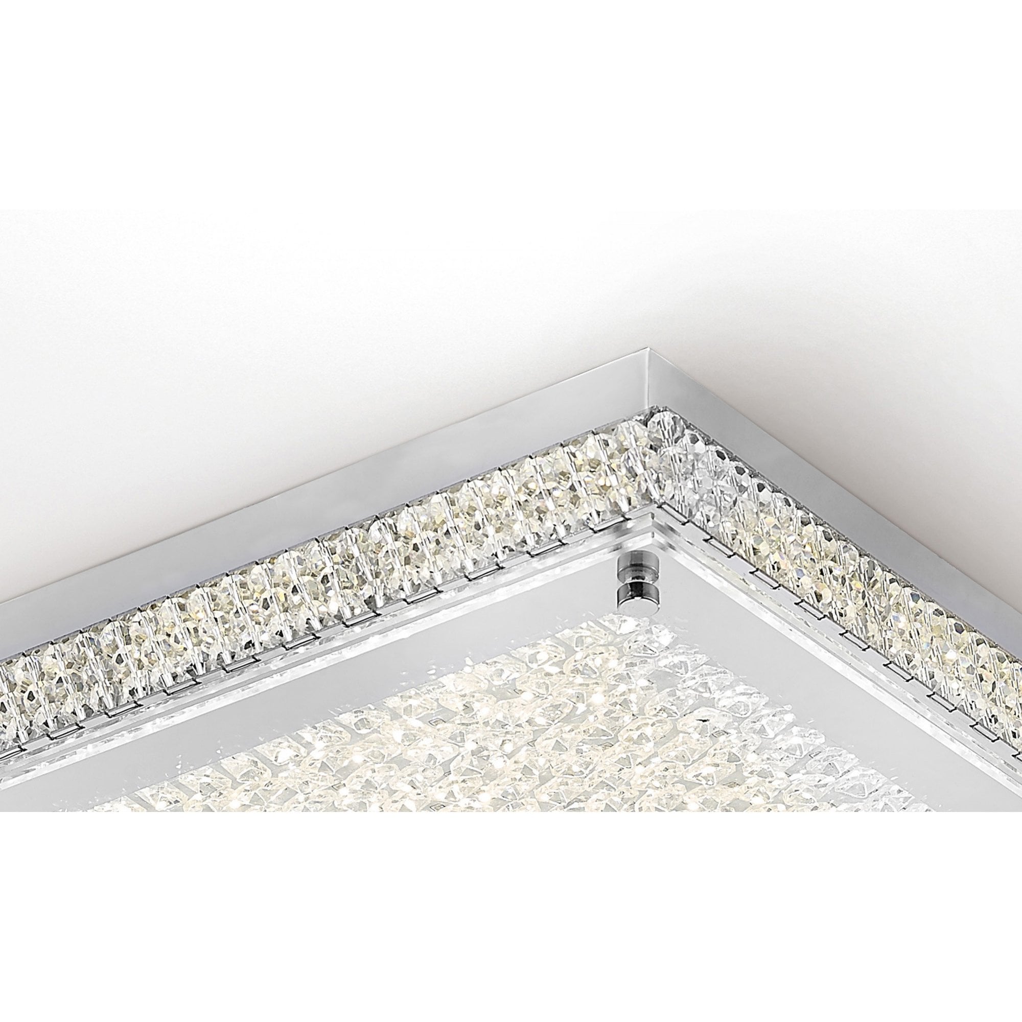 Diyas IL80071 Amelia Ceiling 18W 1800lm LED 4000K Stainless Steel/Crystal