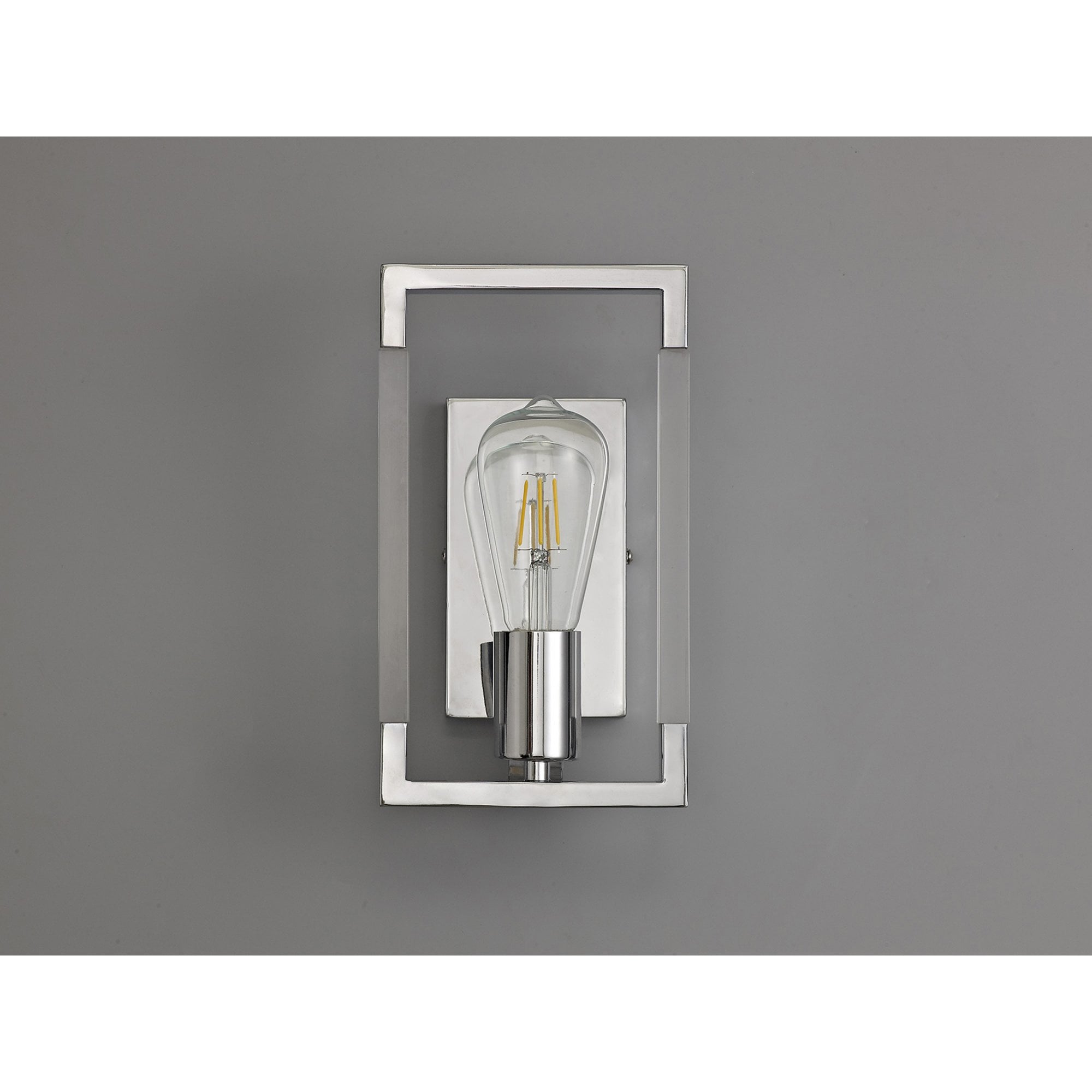Diyas Canto Wall Lamp Single Light E27 - Polished Nickel/Acrylic