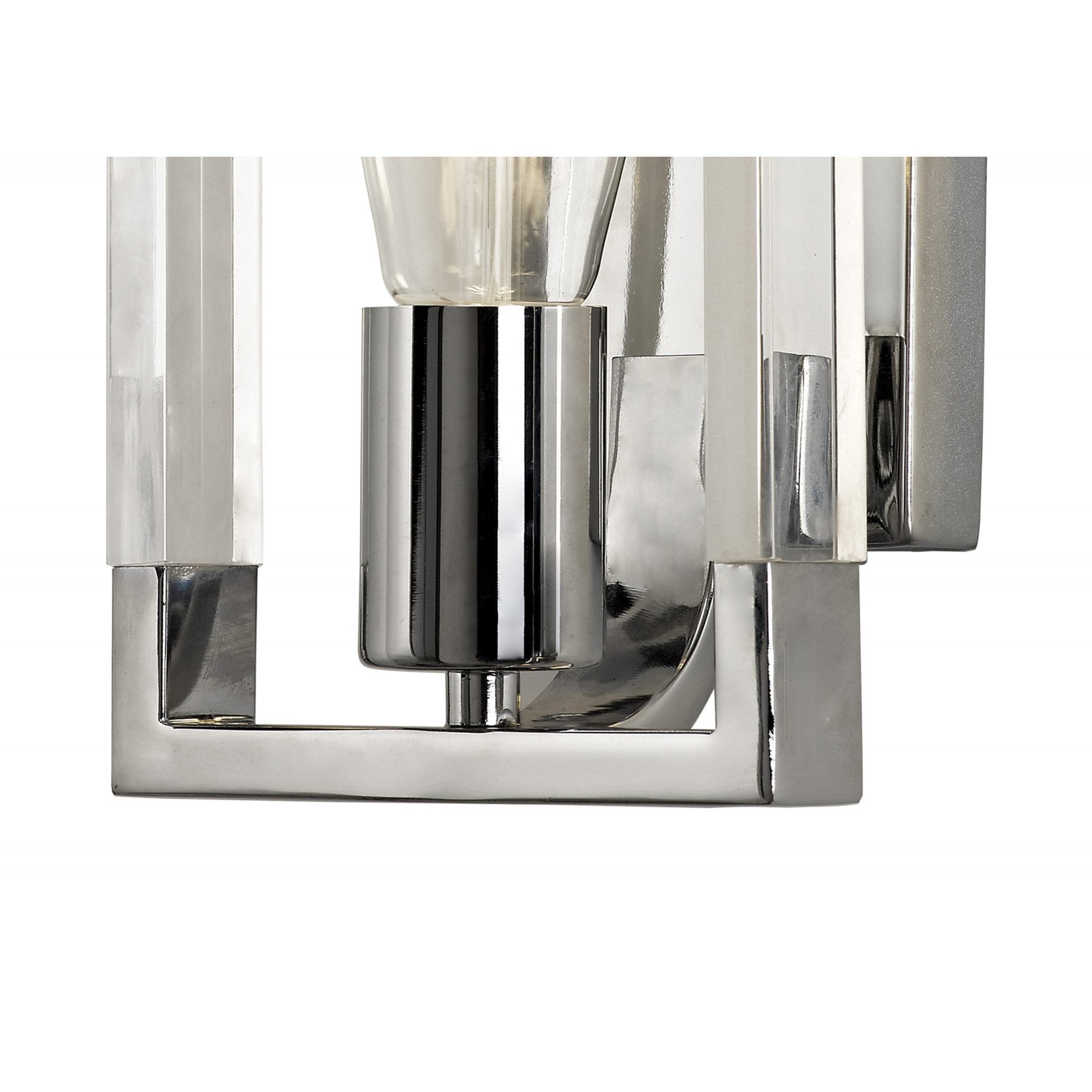 Diyas Canto Wall Lamp Single Light E27 - Polished Nickel/Acrylic