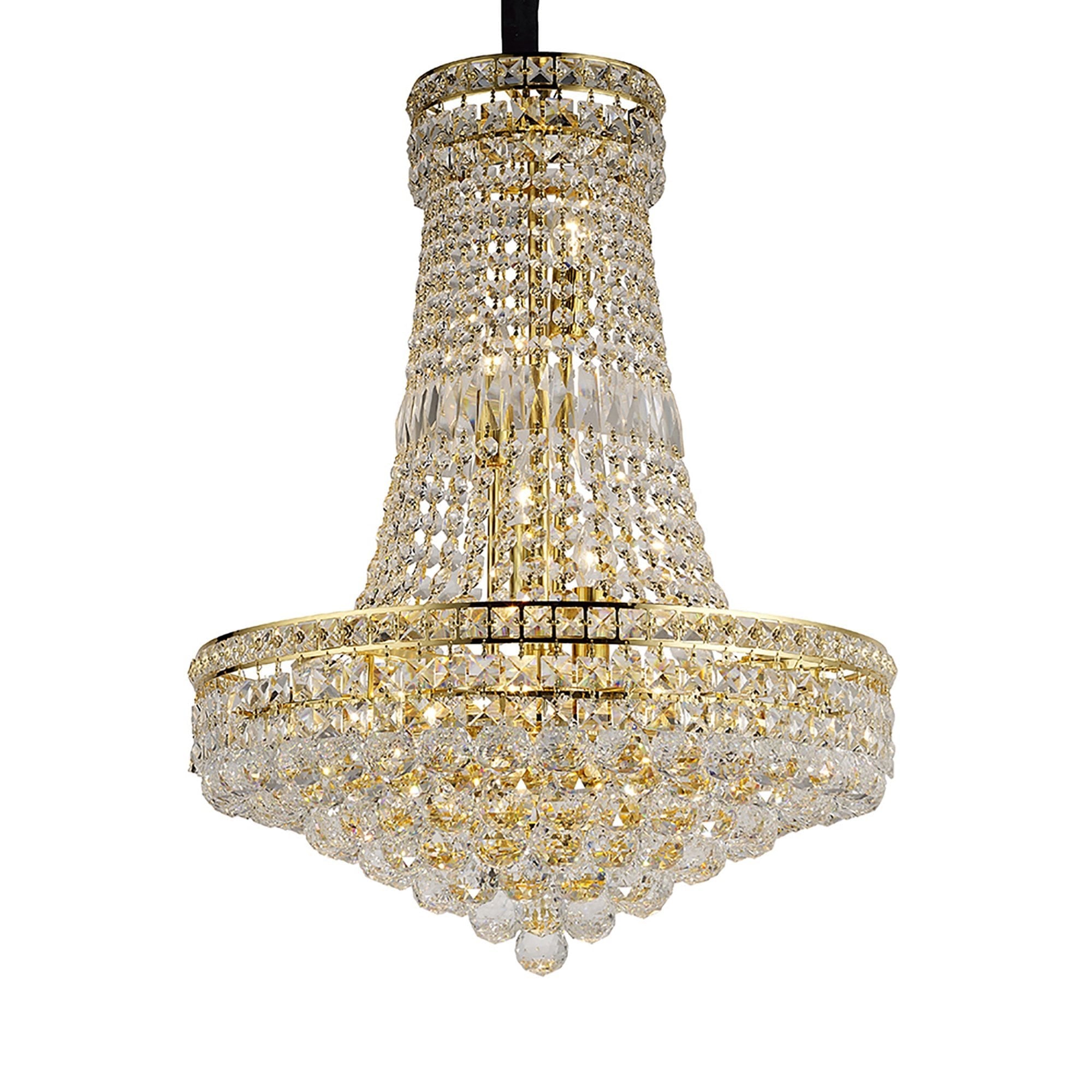 Diyas IL32090 Frances Pendant 14 Light French Gold/Crystal