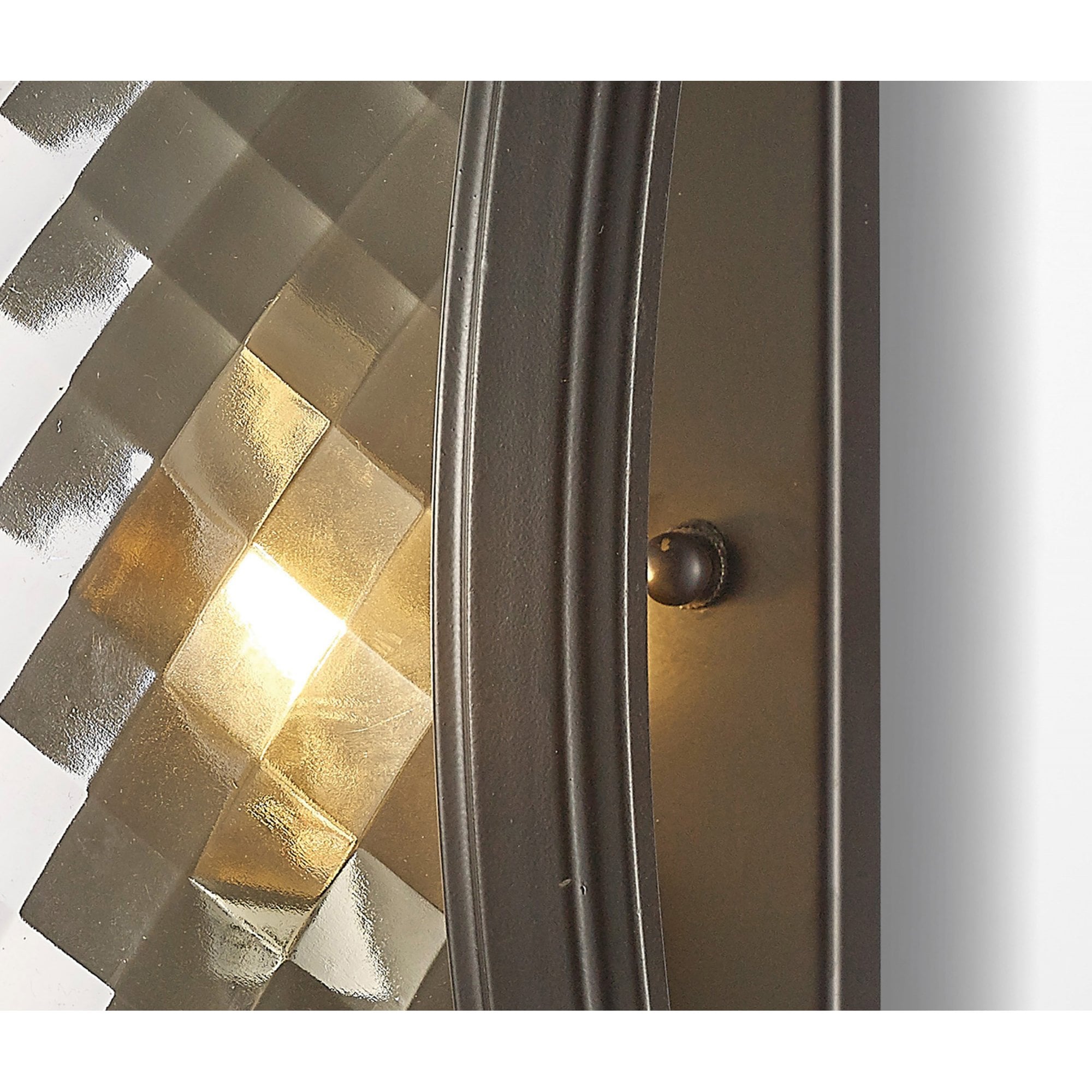 Diyas IL31675 Asia Wall Light 1 Light E14 Oiled Bronze/Clear Glass