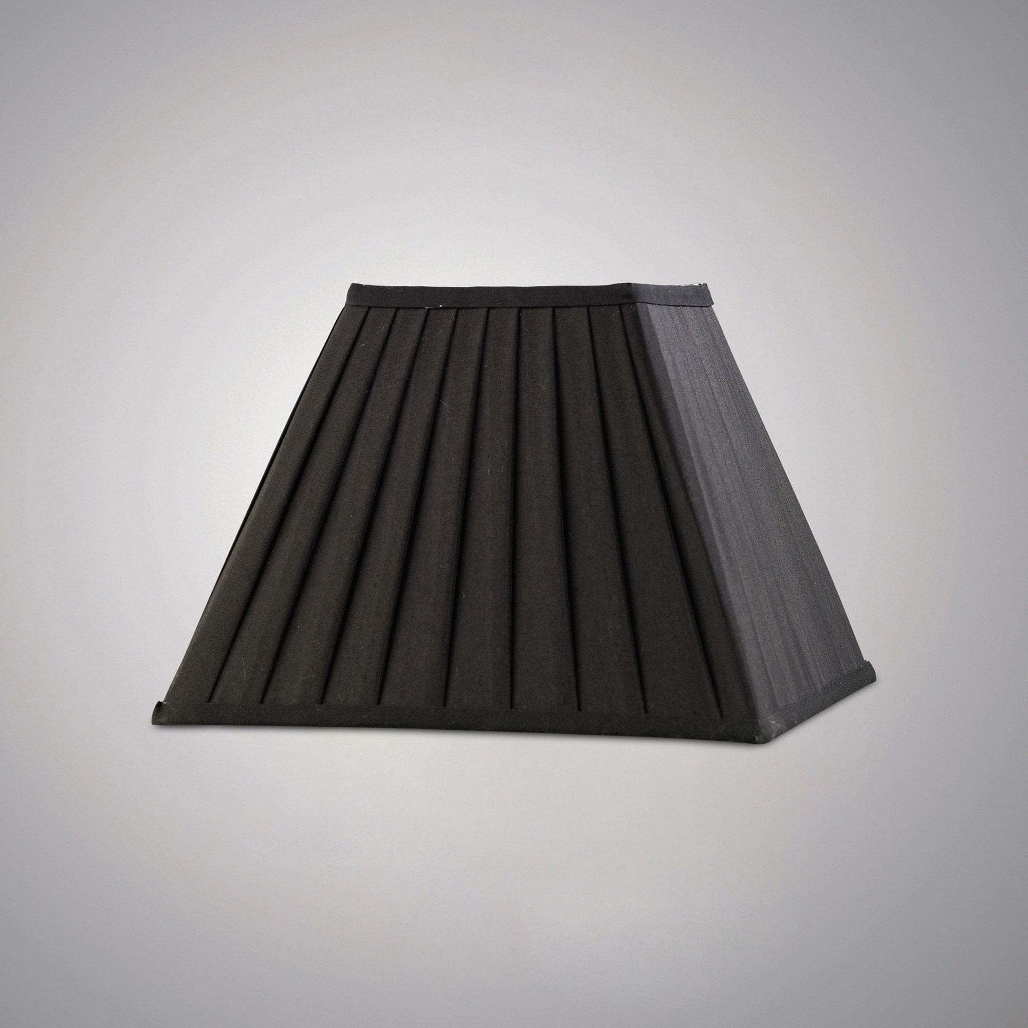 Diyas ILS20223 Leela Square Pleated Fabric Shade - Black 15/30cm - Shade Only