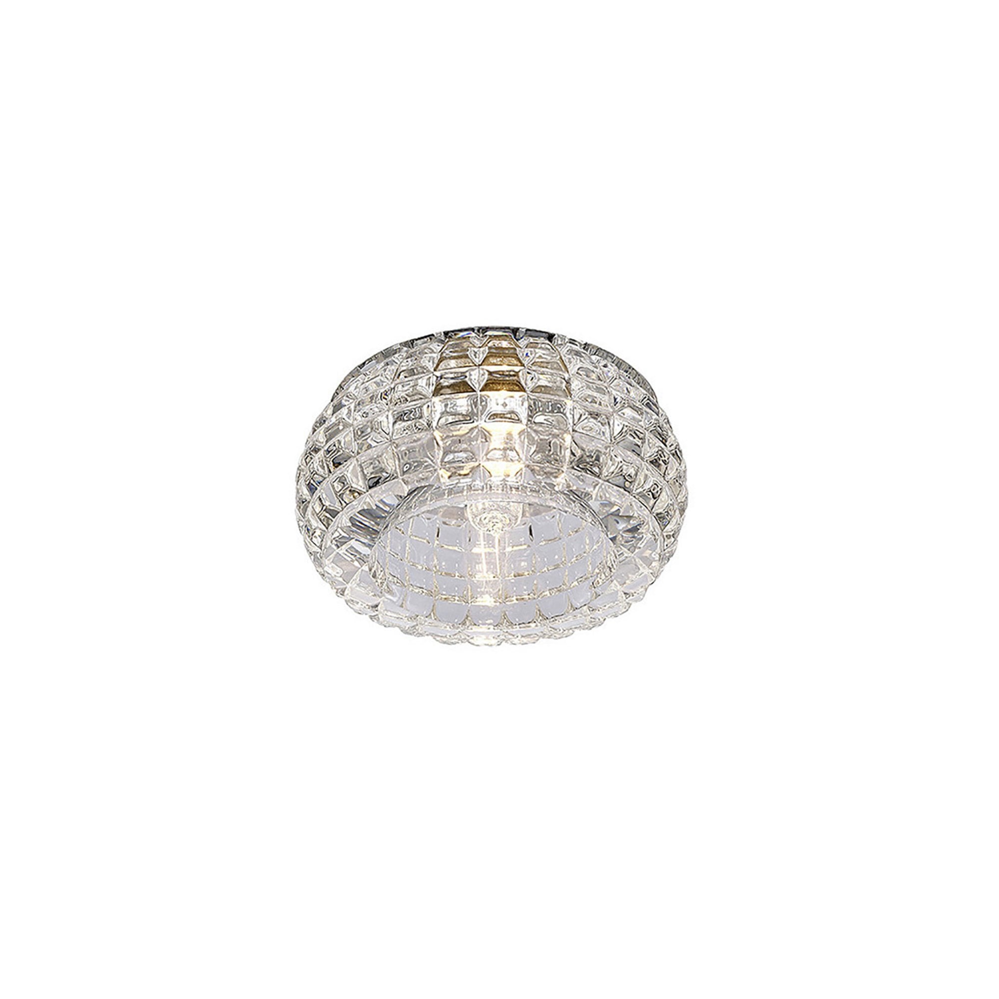 Diyas IL31841CH Ria G9 Cube Pattern Round Downlight Polished Chrome/Crystal