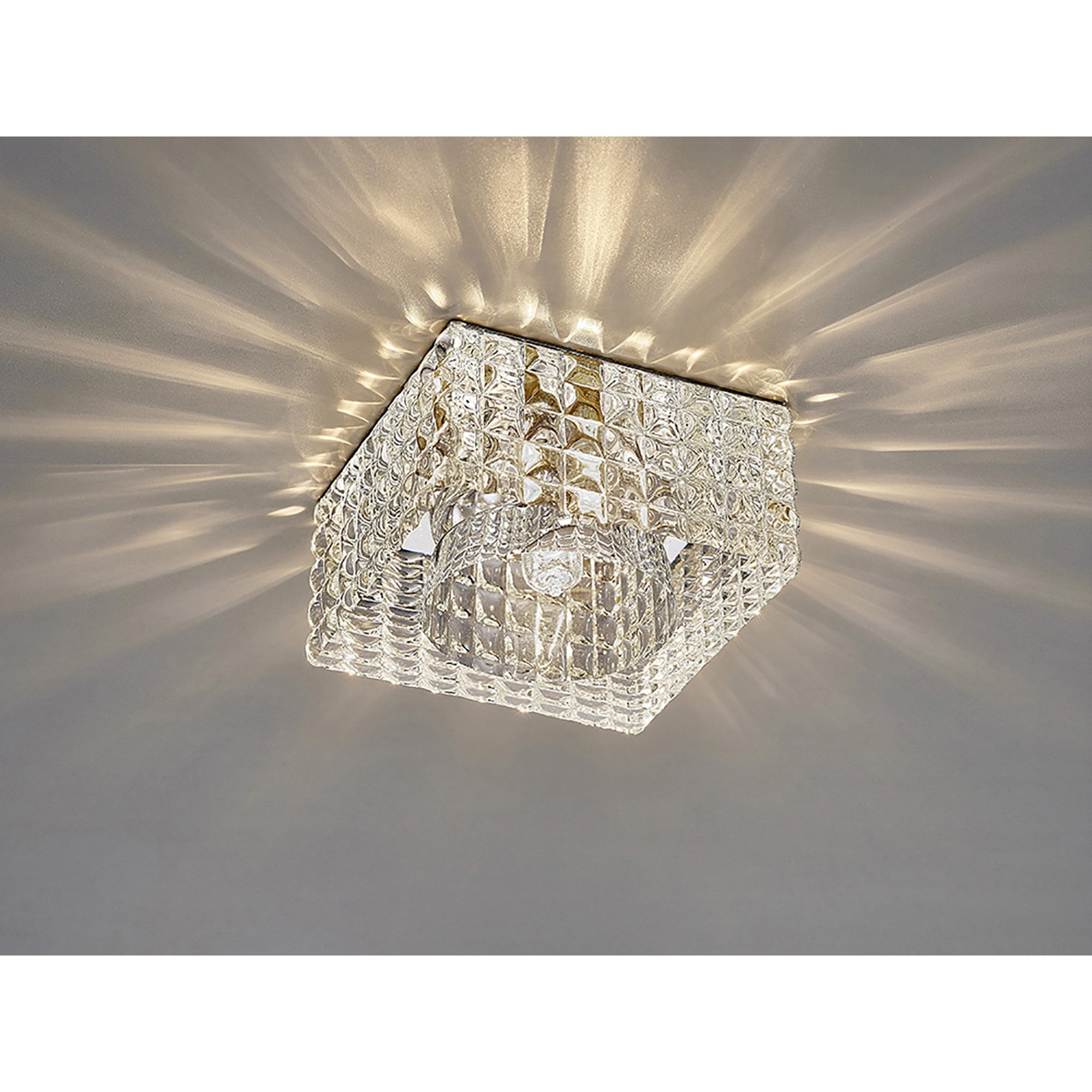 Diyas IL31842CH Ria G9 Cube Pattern Square Downlight Polished Chrome/Crystal