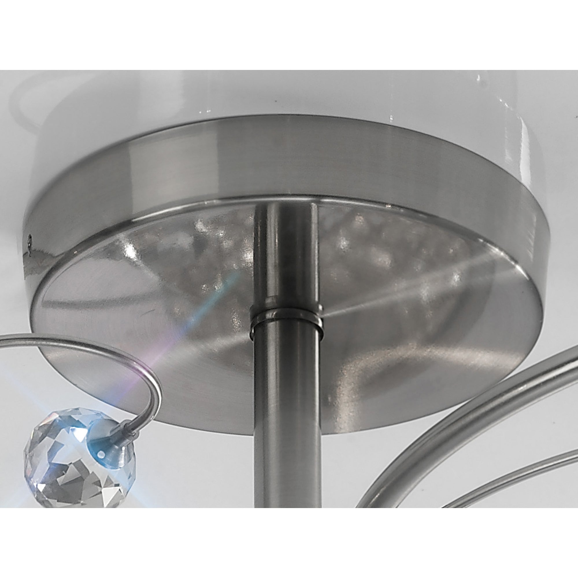 Diyas IL30935 Cara Semi Ceiling 5 Light Satin Nickel/Crystal
