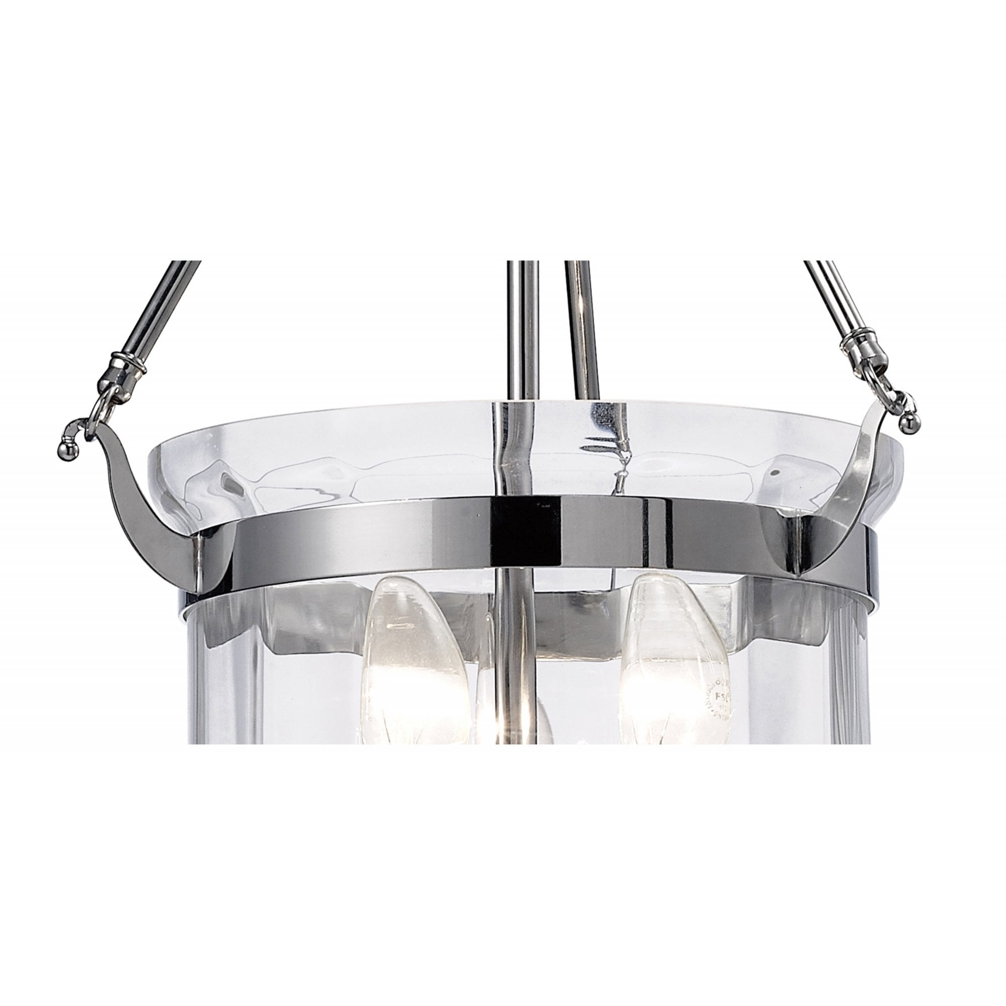 Diyas IL31072 Aubrey Pendant 3 Light Polished Chrome/Glass