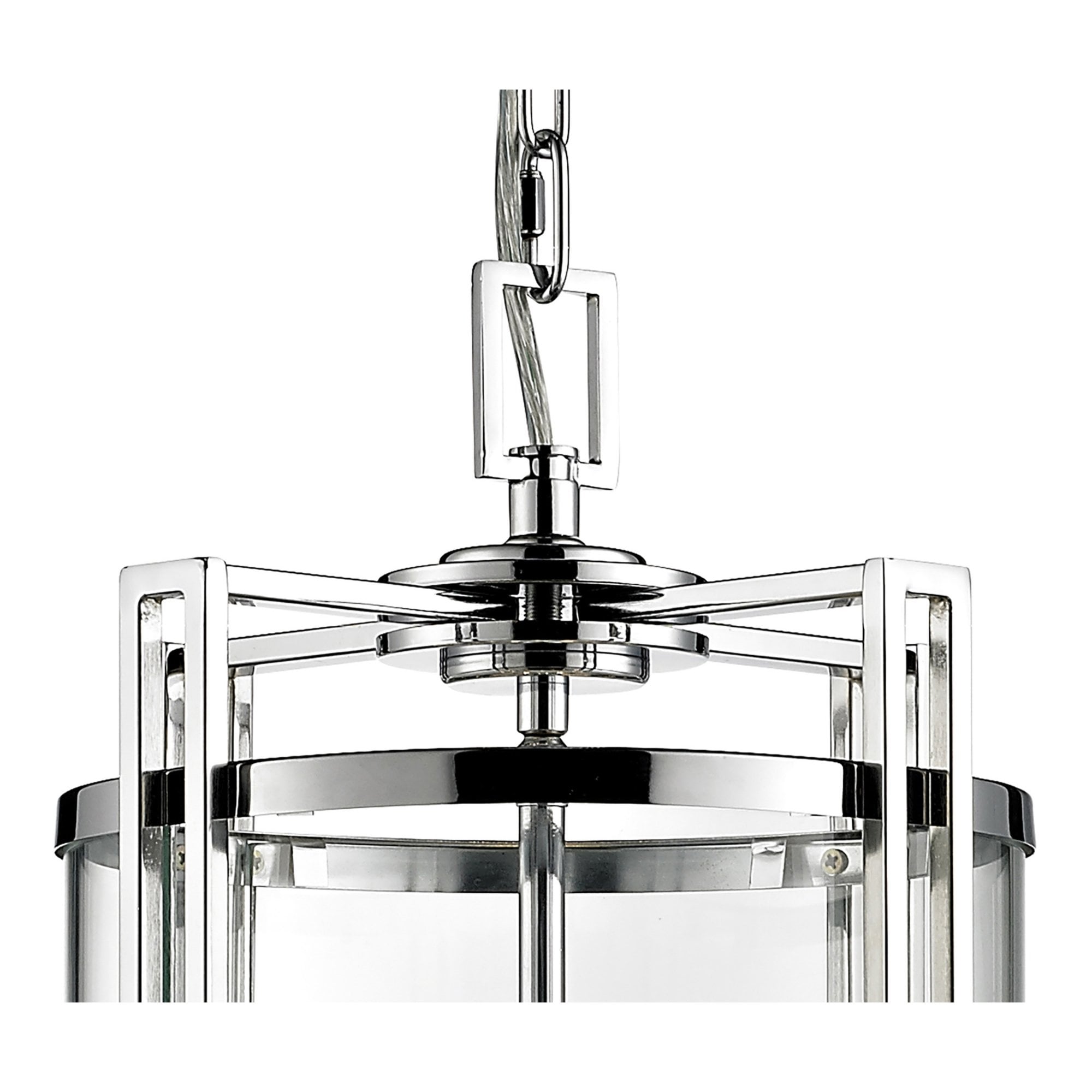 Diyas IL31082 Eaton Pendant 3 Light Polished Chrome/Glass