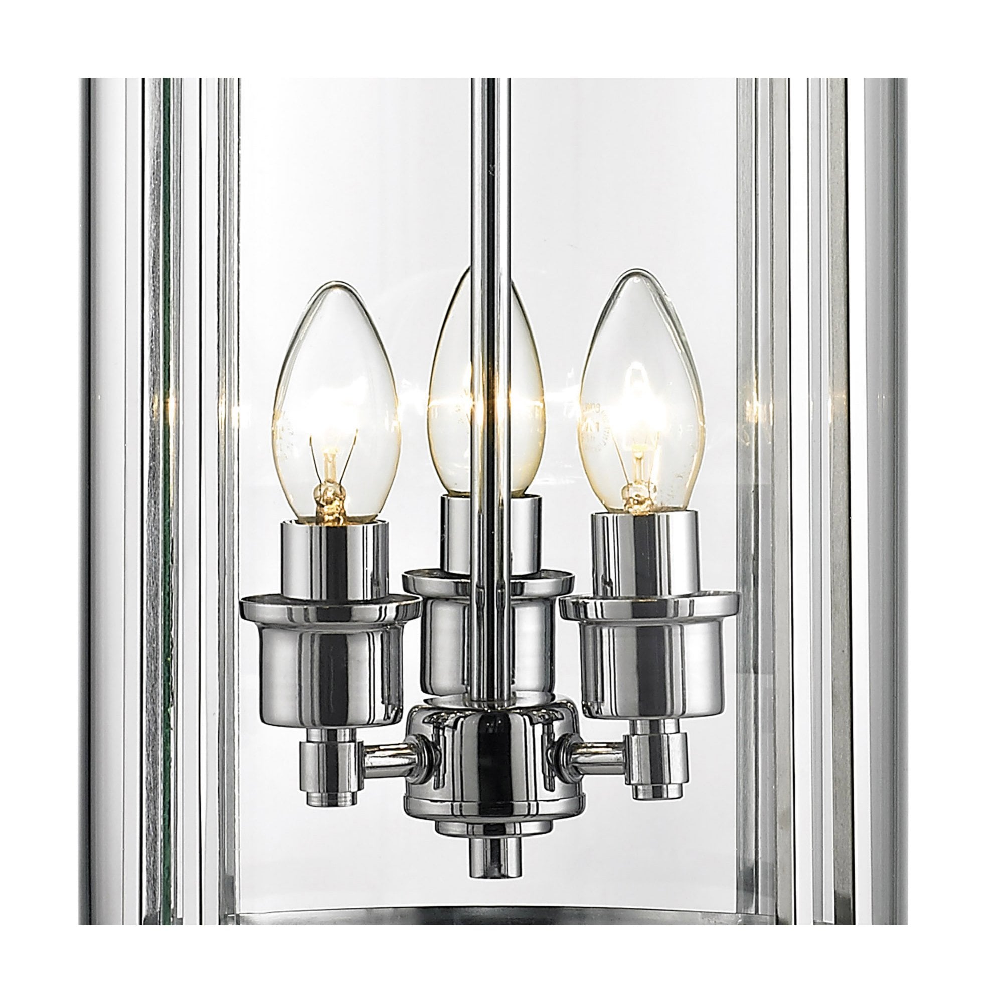 Diyas IL31082 Eaton Pendant 3 Light Polished Chrome/Glass