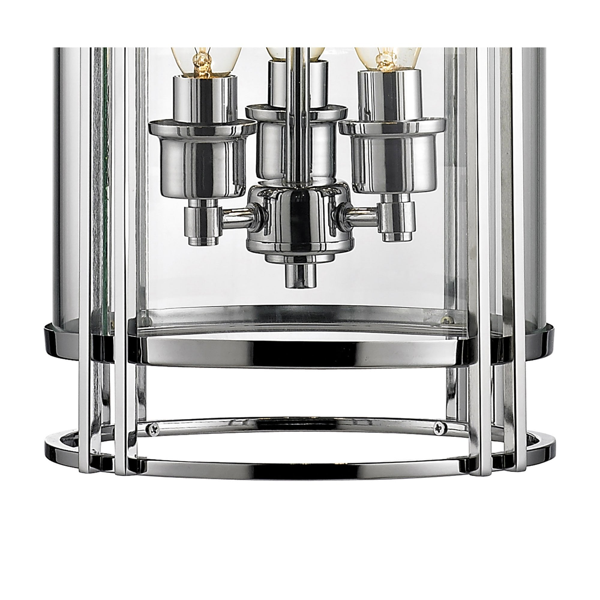 Diyas IL31082 Eaton Pendant 3 Light Polished Chrome/Glass