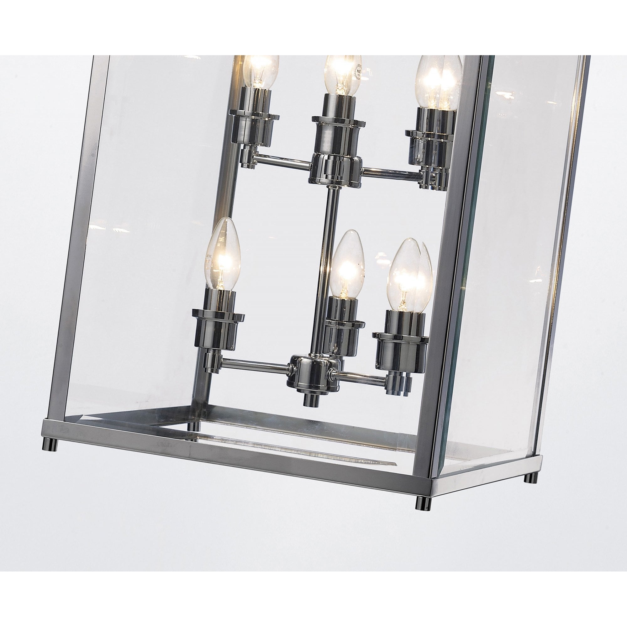 Diyas IL31104 Aston Pendant 6 Light Polished Chrome/Glass