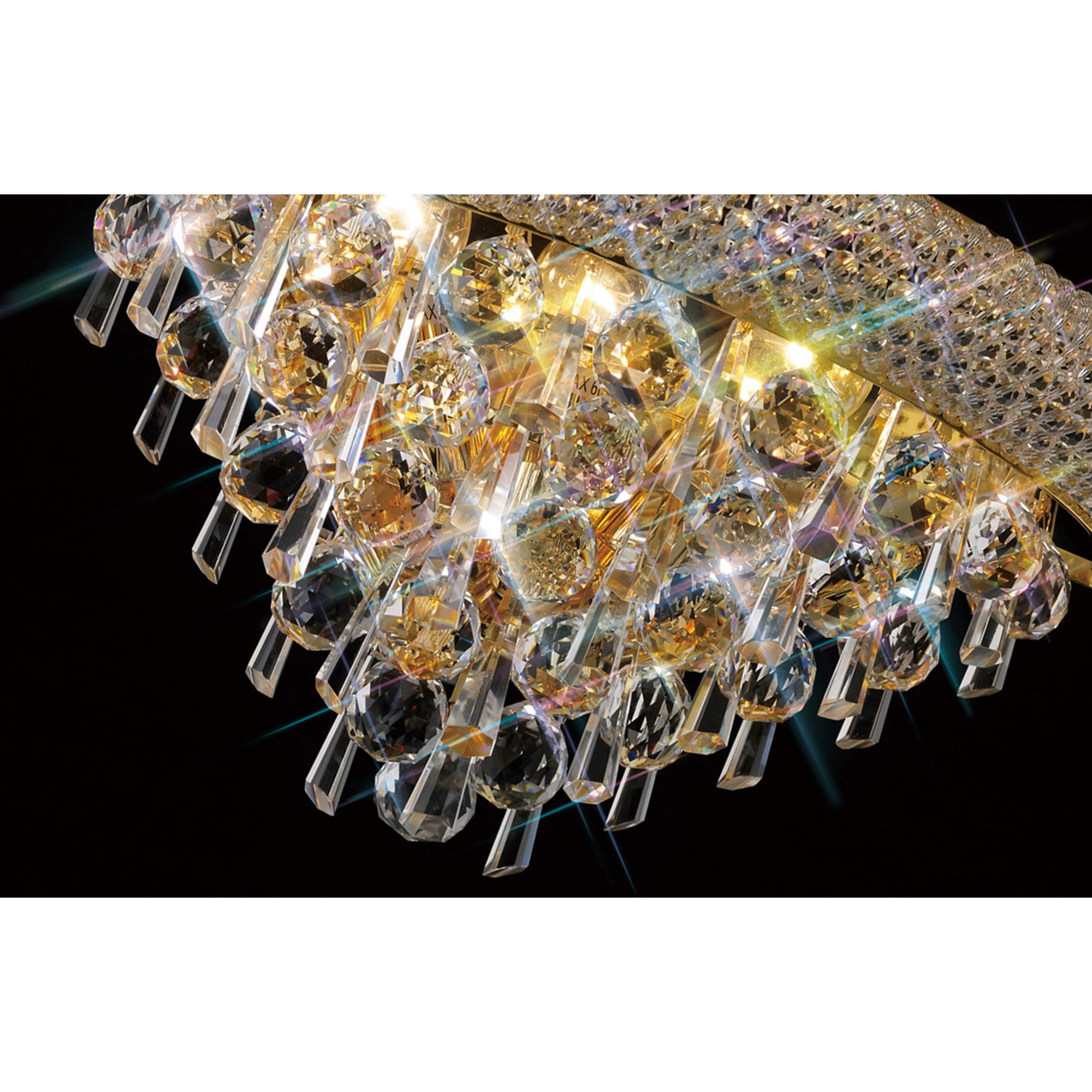 Diyas Alexandra Medium 3 Light Wall Light - French Gold & Crystal