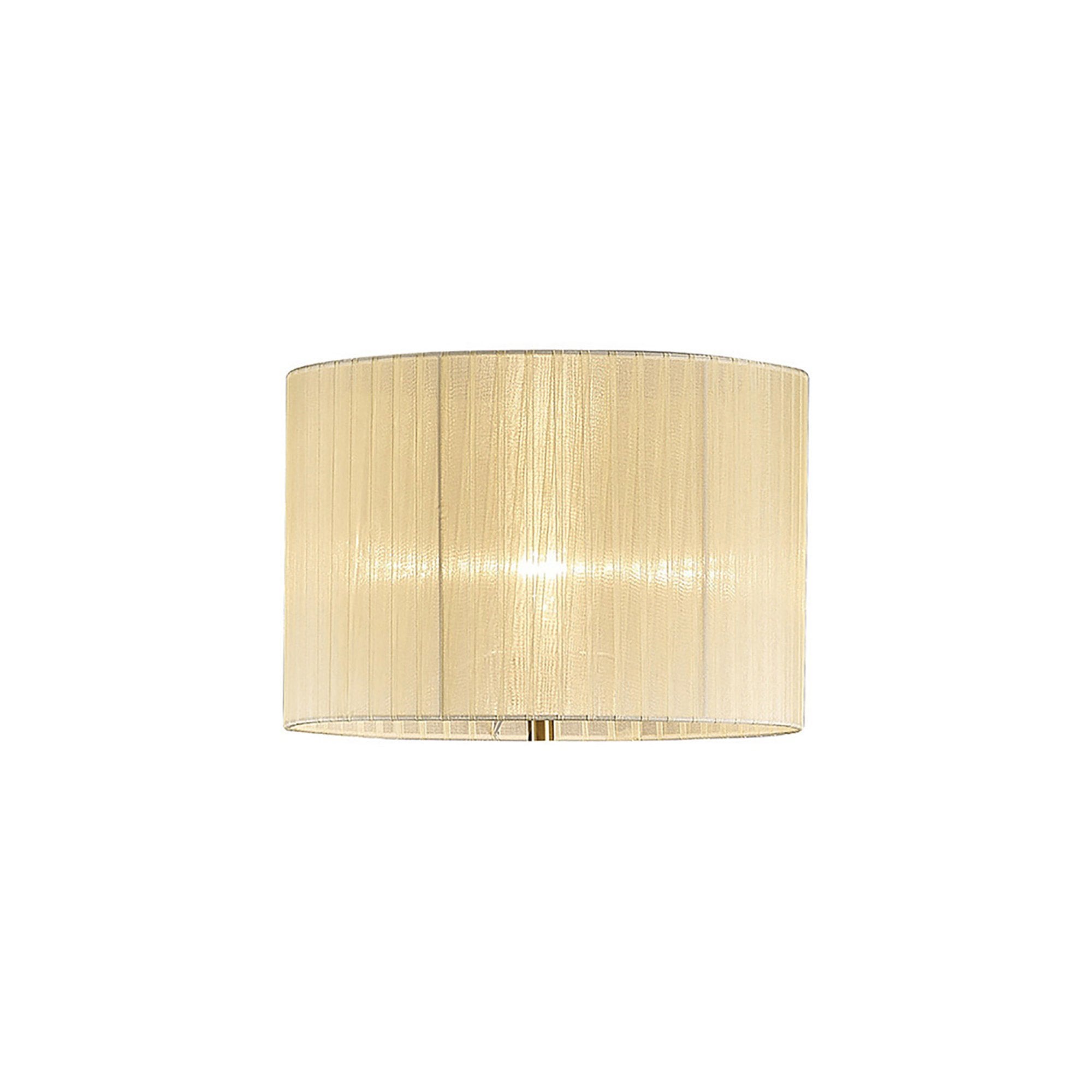 Diyas ILS31531 Florence Round Organza Shade - Cream 38cm Suitable For Floor Lamp - Shade Only