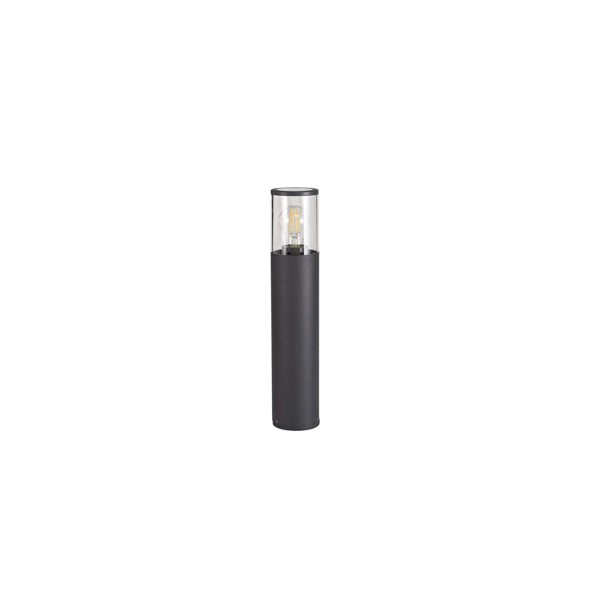 Fabula Harwater Single 45cm Post Lamp - Anthracite & Clear PC - IP54