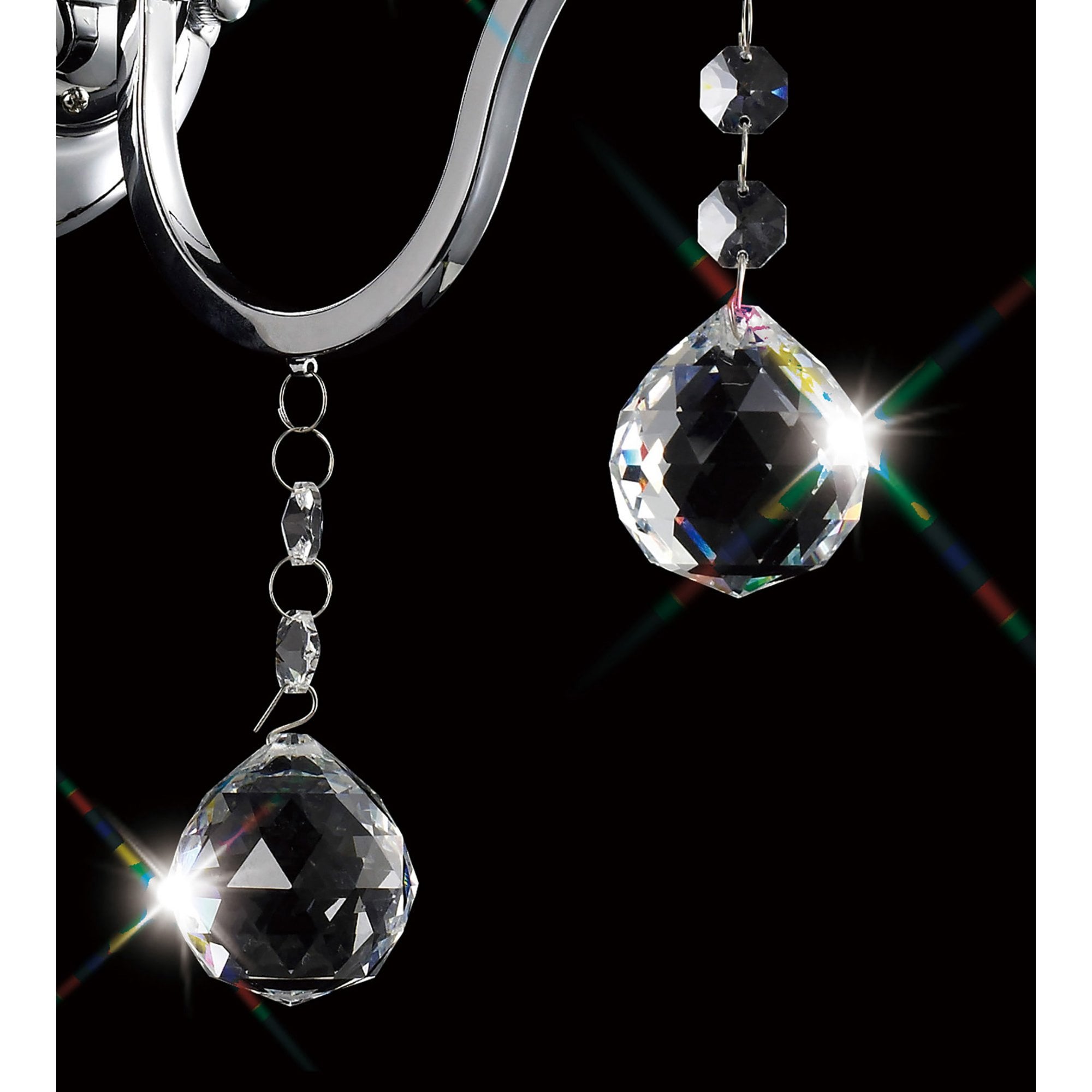 Diyas IL30111 Bianco Wall Light Switched 1 Light Polished Chrome/Crystal