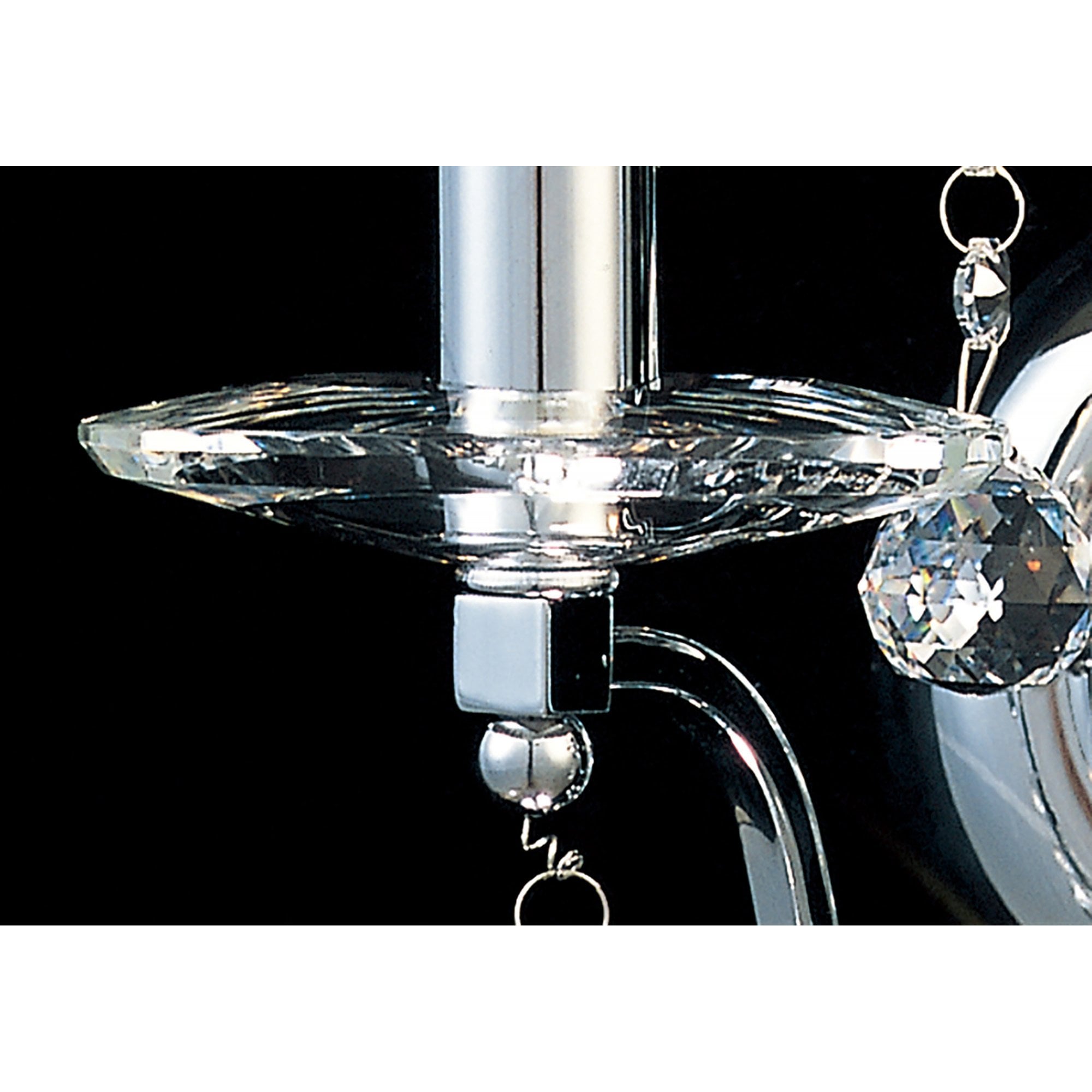 Diyas IL30112 Bianco Wall Light Switched 2 Light Polished Chrome/Crystal