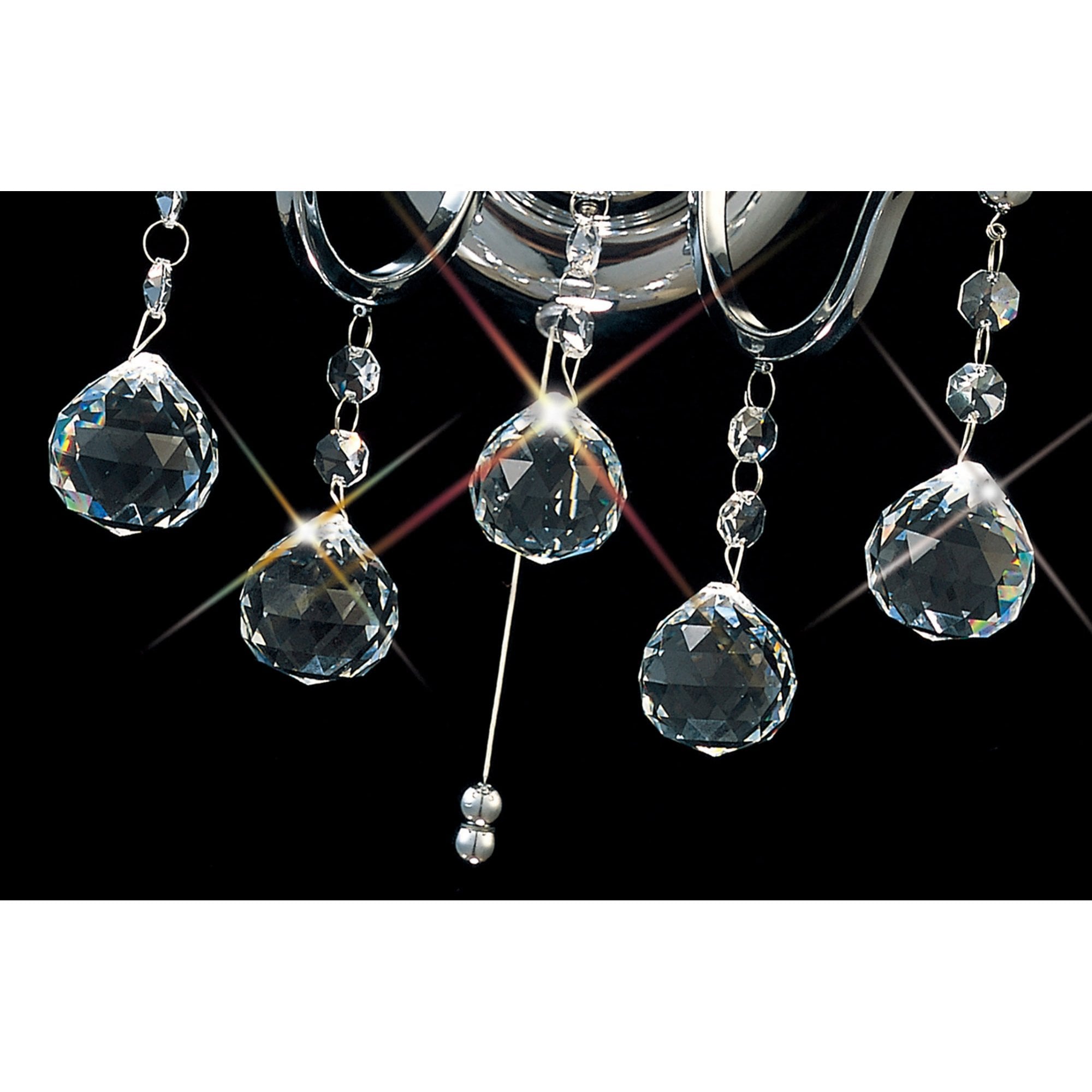 Diyas IL30112 Bianco Wall Light Switched 2 Light Polished Chrome/Crystal