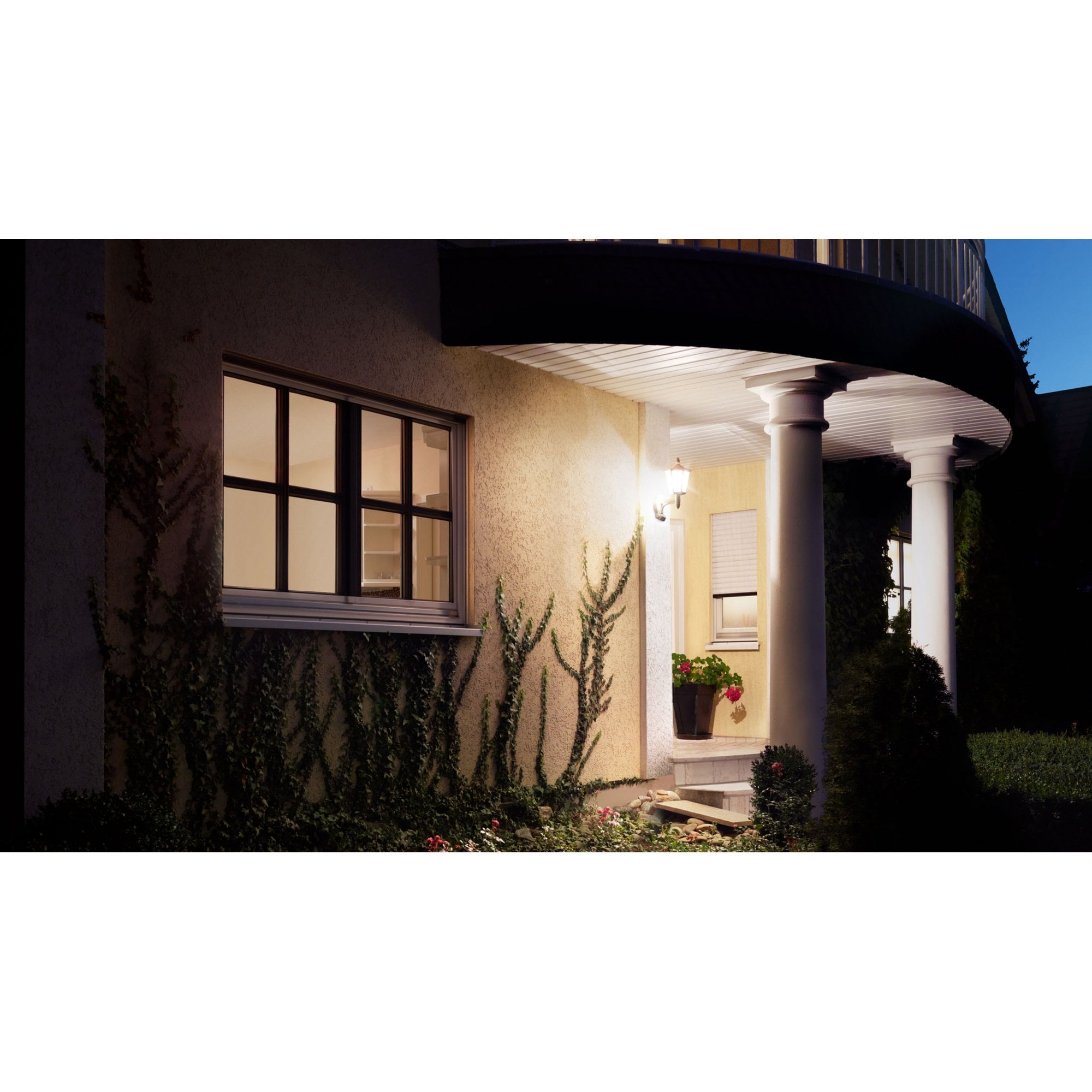 Steinel L 15 Classic Lantern Wall Uplight with 180 degree PIR - White