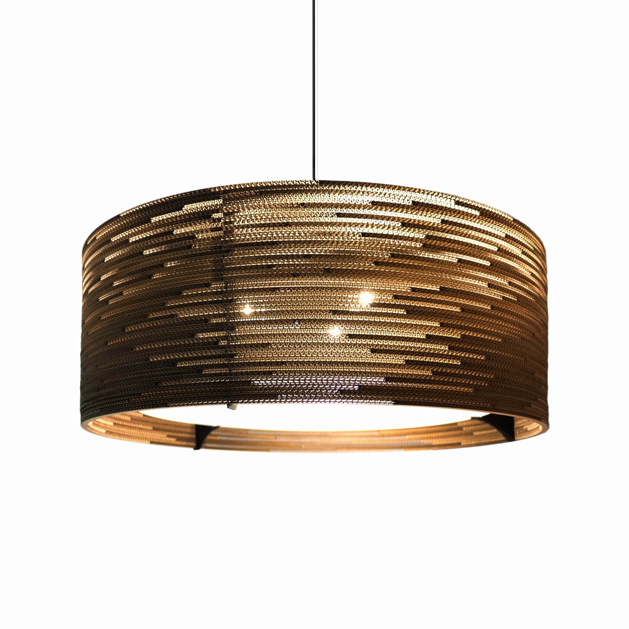 Graypants Scraplights Drum 36 Pendant with Glass Diffuser - Natural - 92cm Diameter