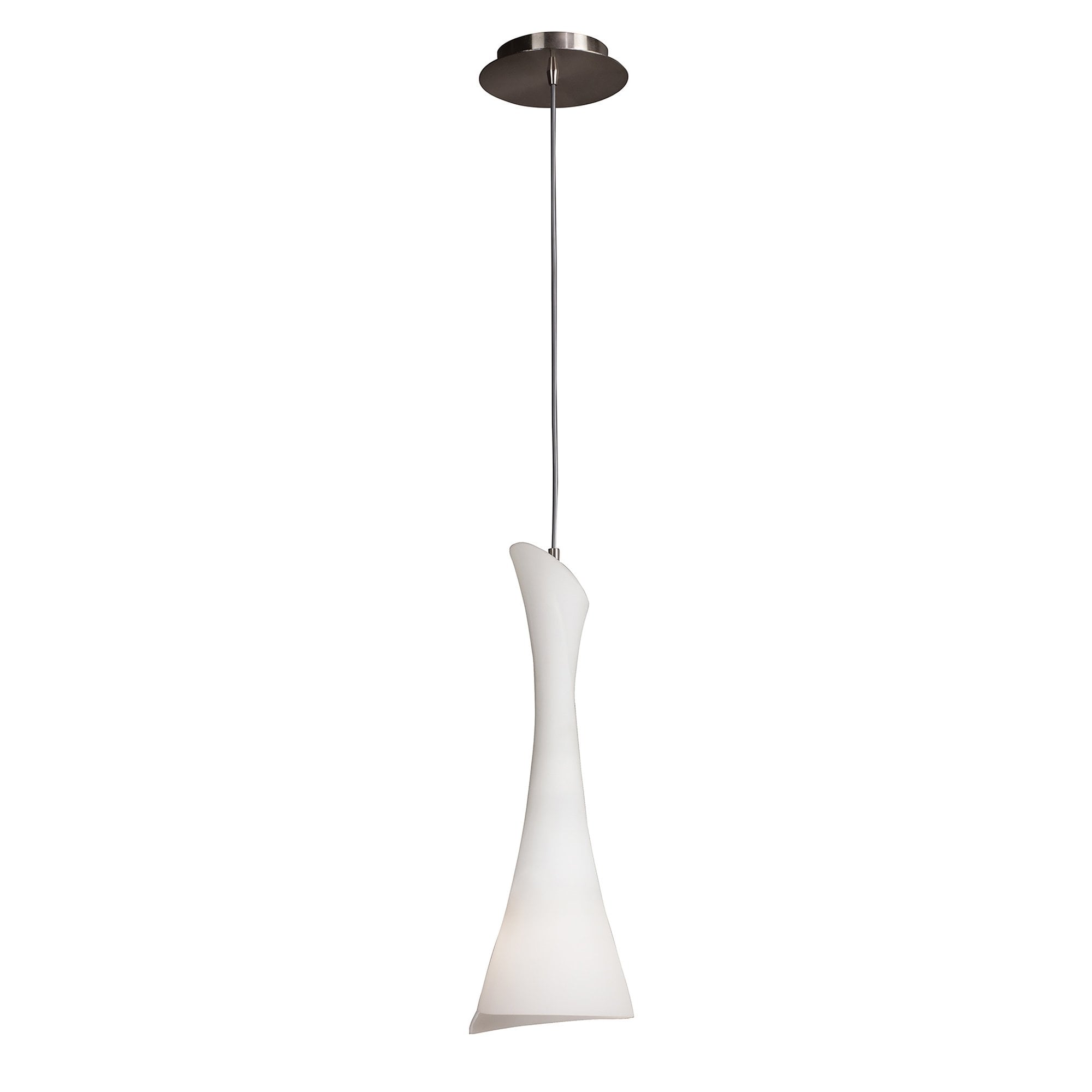 Mantra Zack Single Light Pendant - Satin Nickel