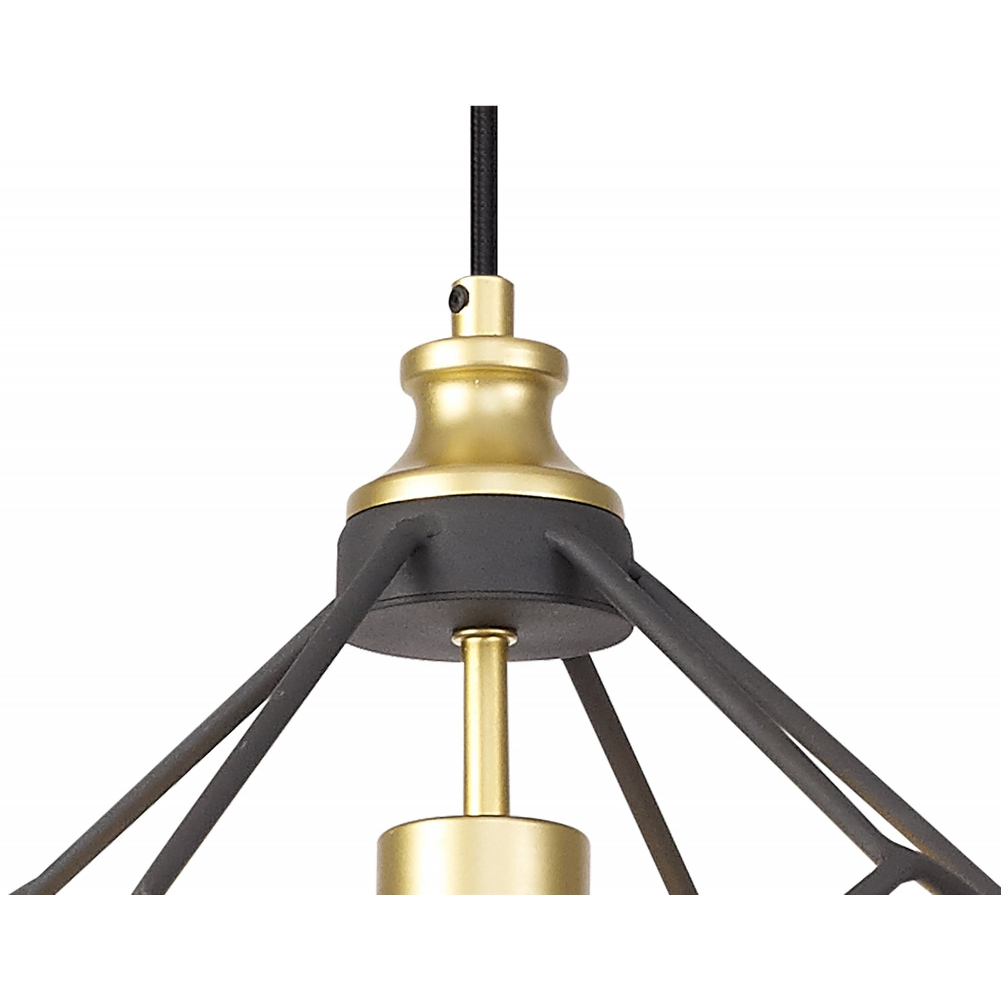 Fabula Austen Medium Single Pendant - Painted Gold & Sand Black