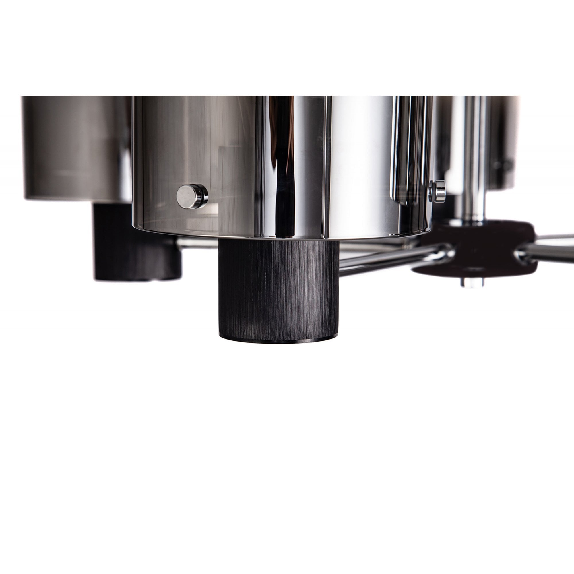 Fabula Kendon 5 Light Semi-Flush Light - Black & Smoke Fade Glass