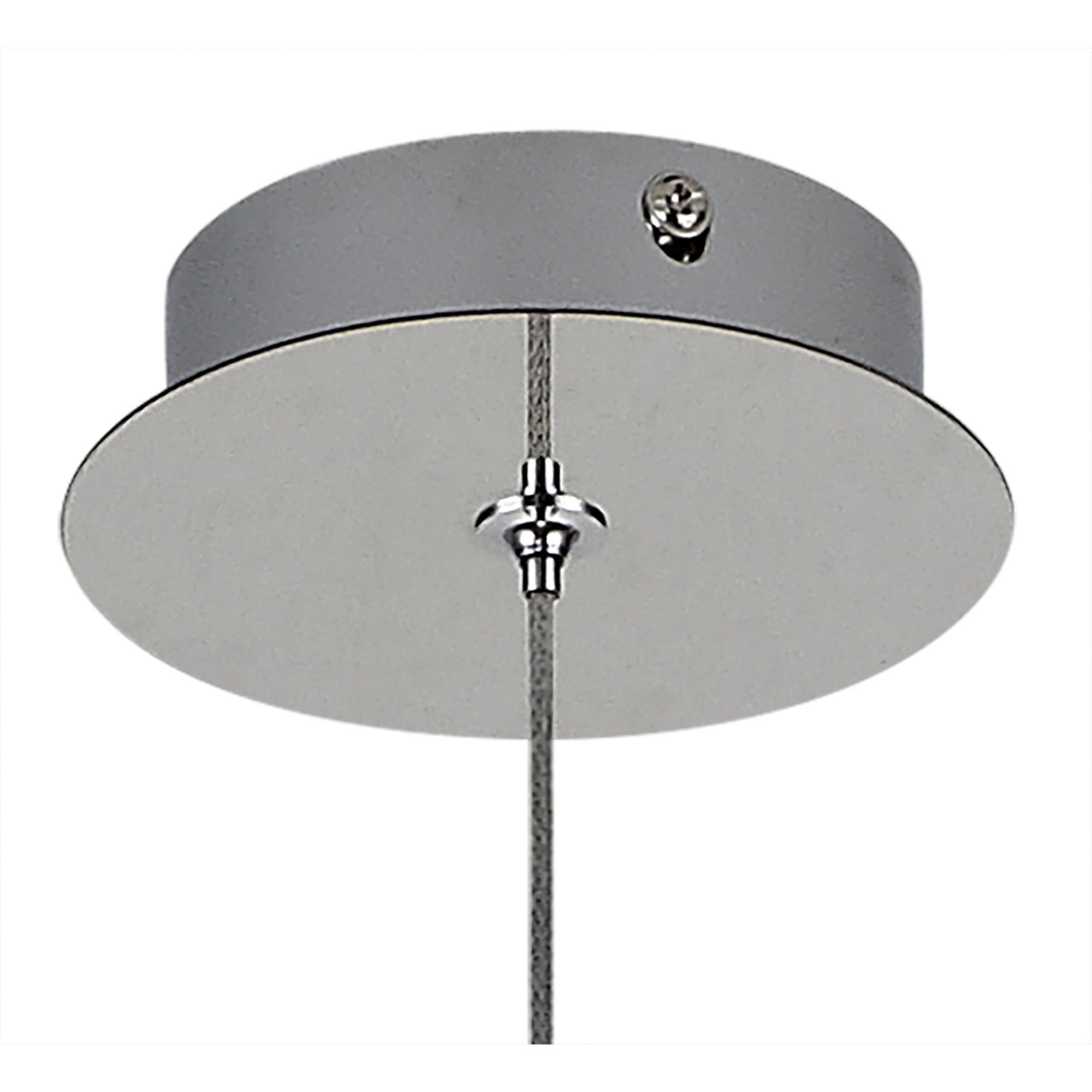Fabula Chandos Single Pendant - Polished Chrome & Amber Glass