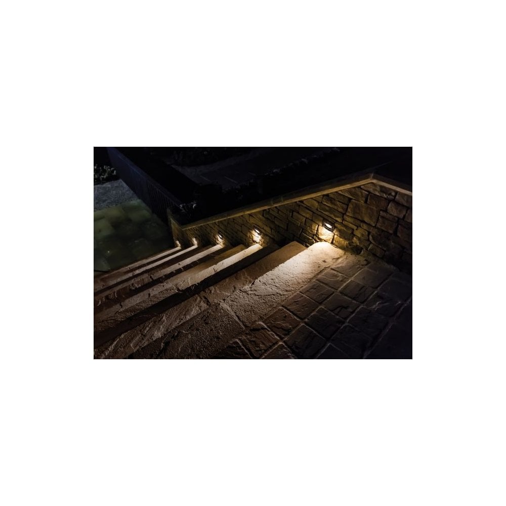 Collingwood WL342 Asymmetric Step Light - Antique Brass - Straight to Mains