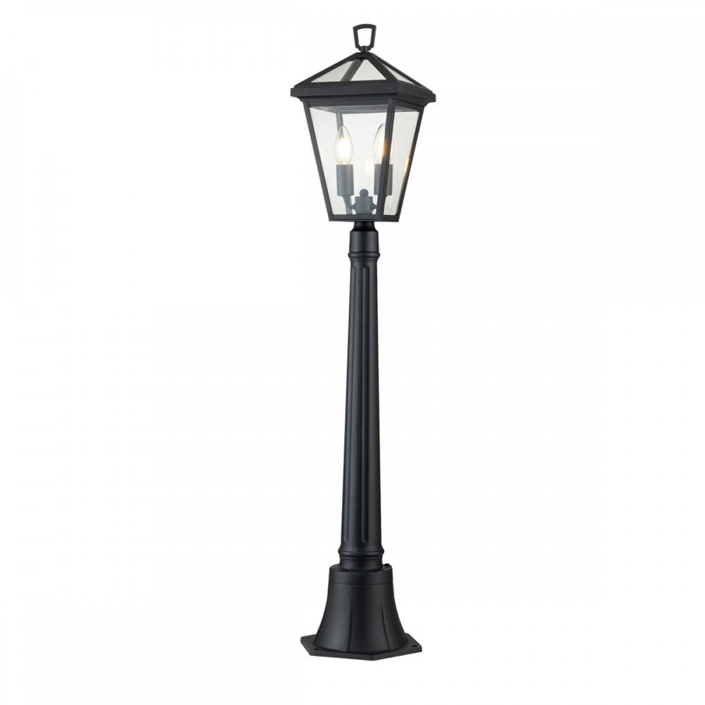 Quintiesse Alford Place 2 Light Pillar Lantern - Museum Black