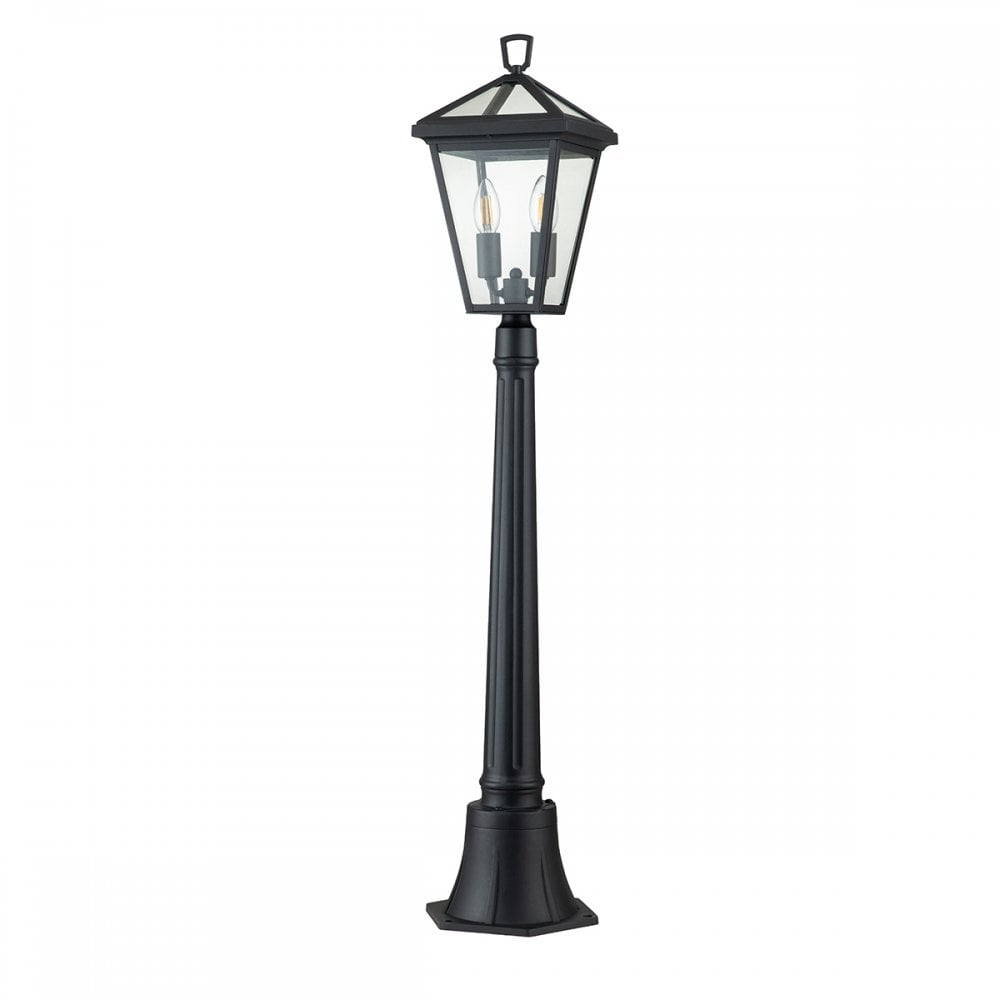 Quintiesse Alford Place 2 Light Pillar Lantern - Museum Black