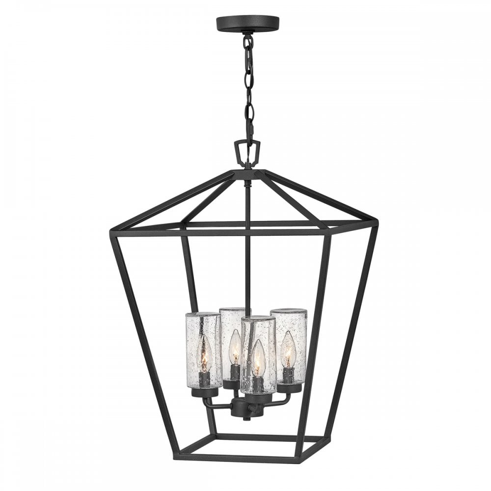 Quintiesse Alford Place 4 Light Outdoor Pendant - Museum Black