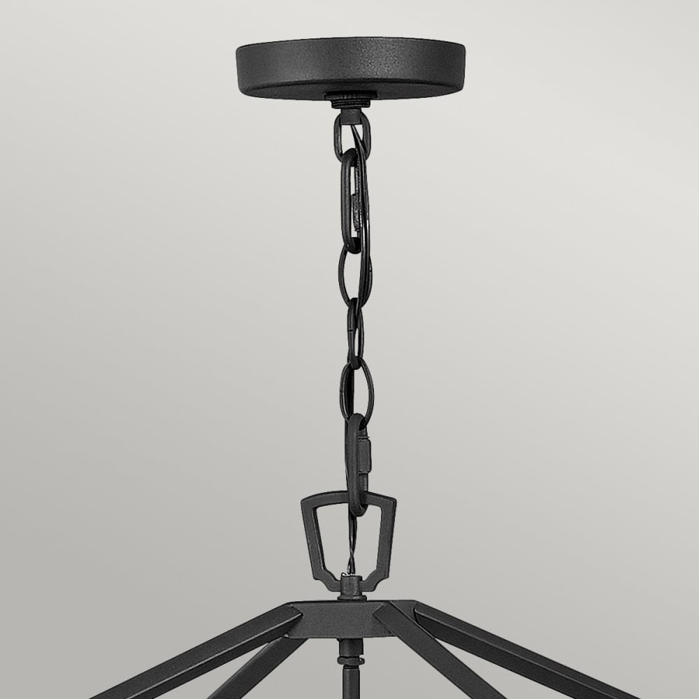 Quintiesse Alford Place 4 Light Outdoor Pendant - Museum Black