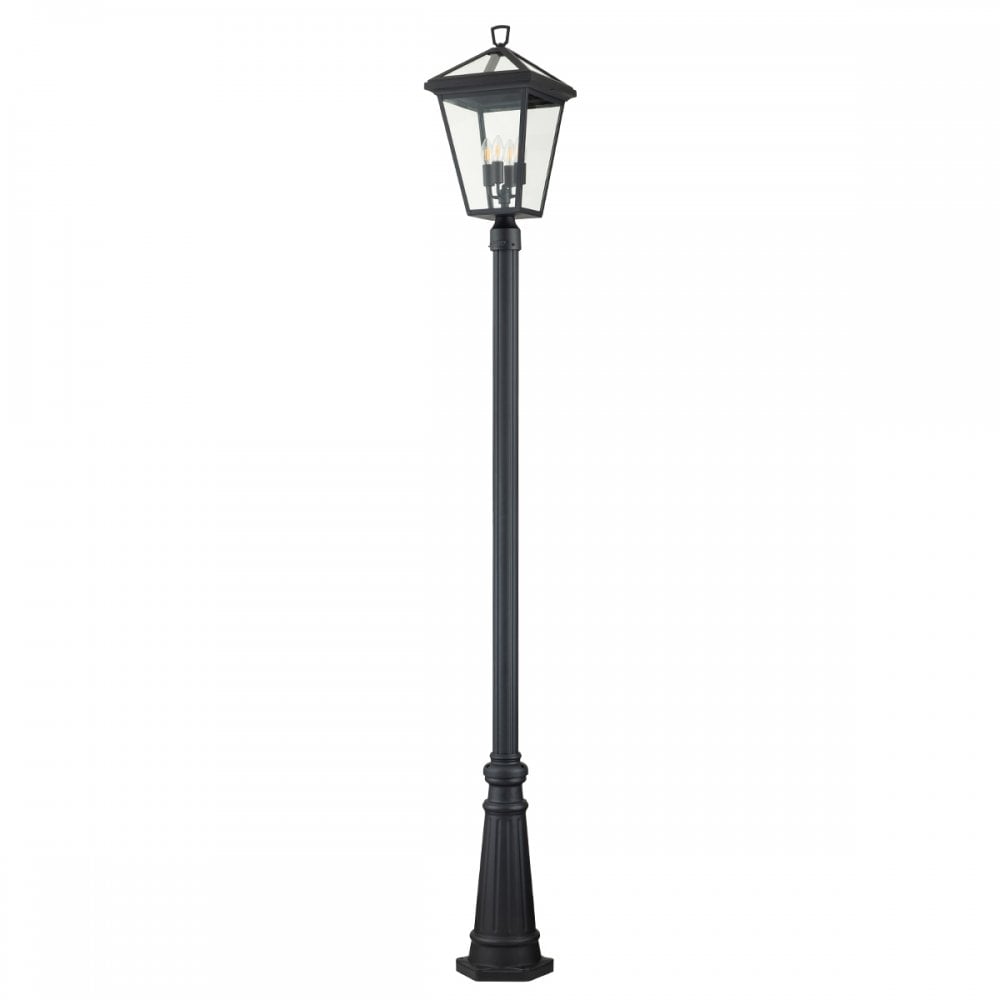 Quintiesse Alford Place 4 Light Lamp Post - Museum Black
