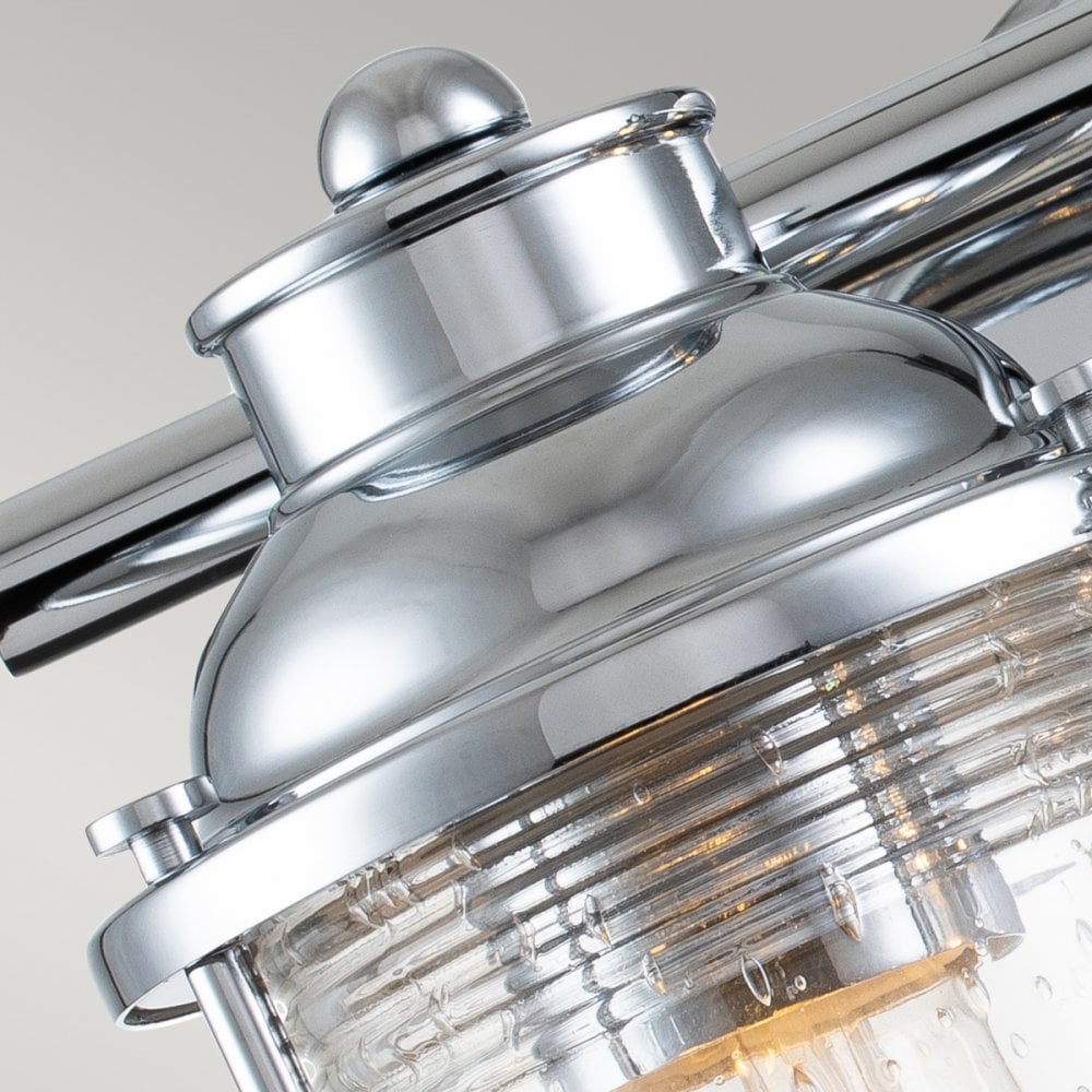 Quintiesse Ashland Bay 2 Light Bathroom Wall Light - Chrome