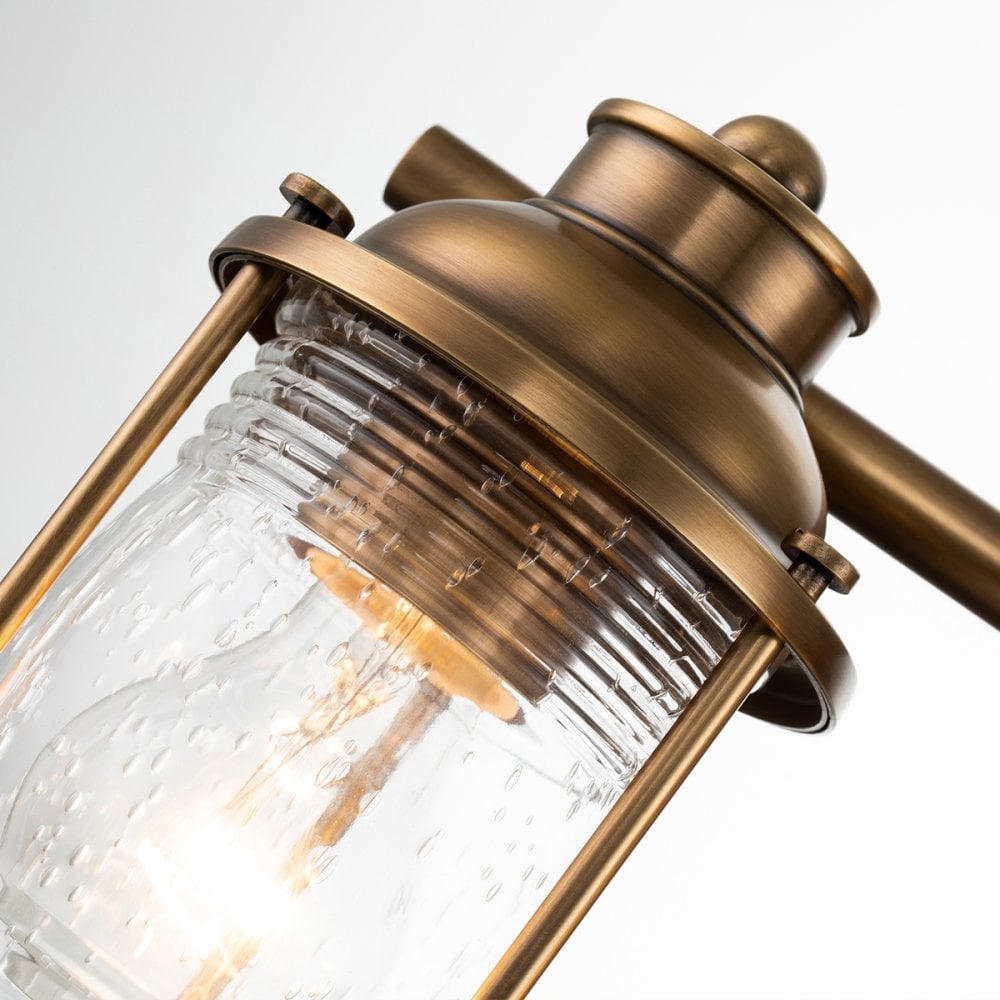 Quintiesse Ashland Bay 3 Light Bathroom Wall Light - Natural Brass