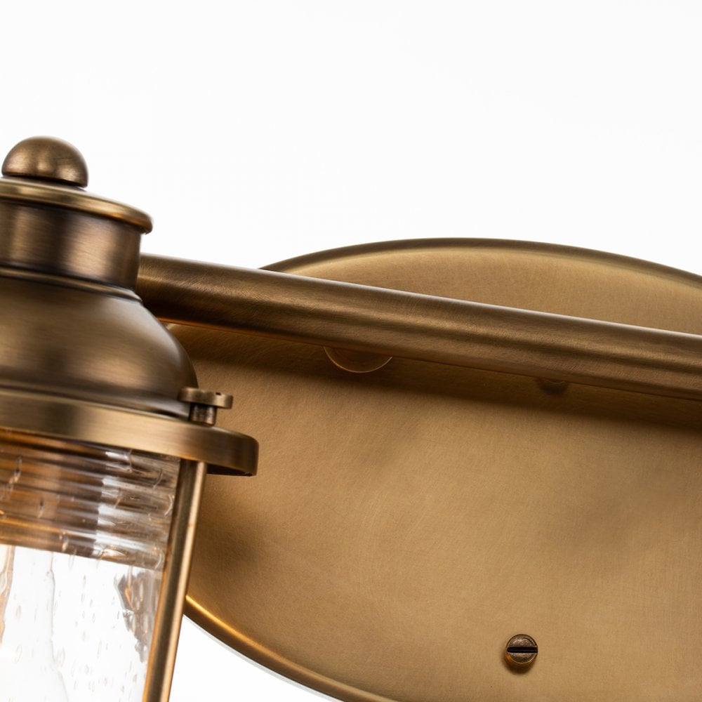 Quintiesse Ashland Bay 4 Light Bathroom Wall Light - Natural Brass