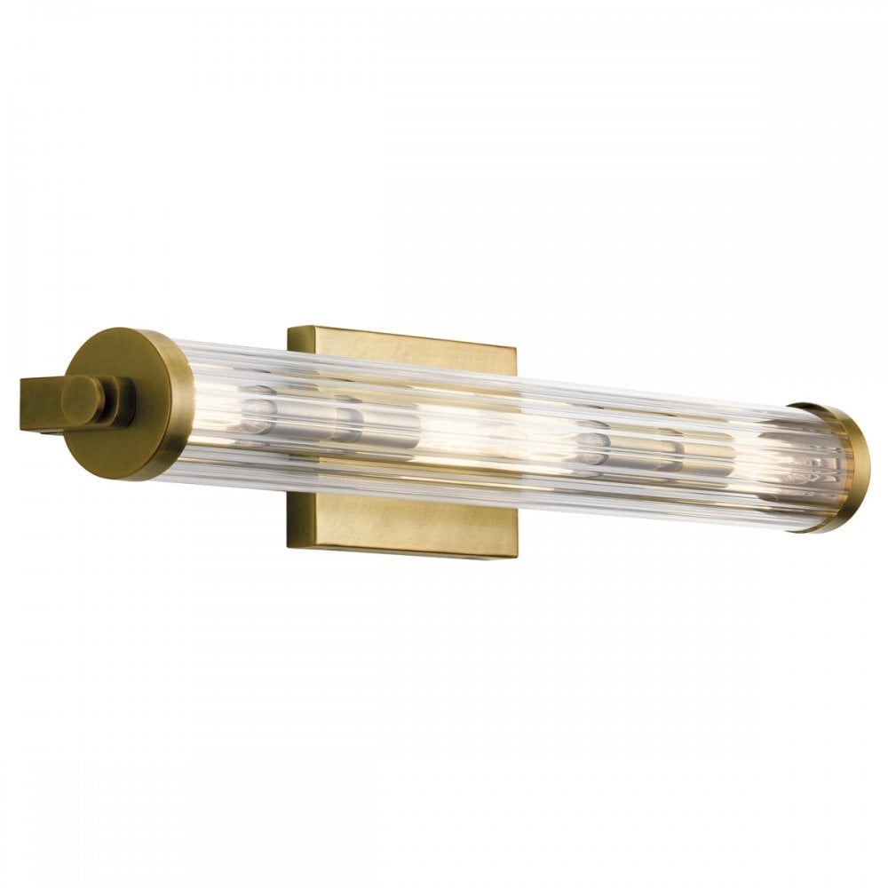 Quintiesse Azores 4 Light Bathroom Wall Light - Natural Brass