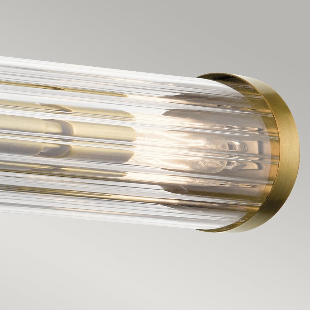 Quintiesse Azores 4 Light Bathroom Wall Light - Natural Brass