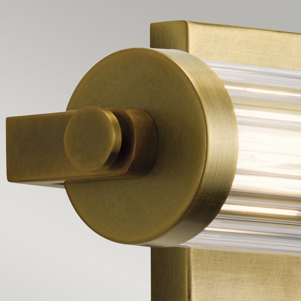 Quintiesse Azores 2 Light Bathroom Wall Light - Natural Brass