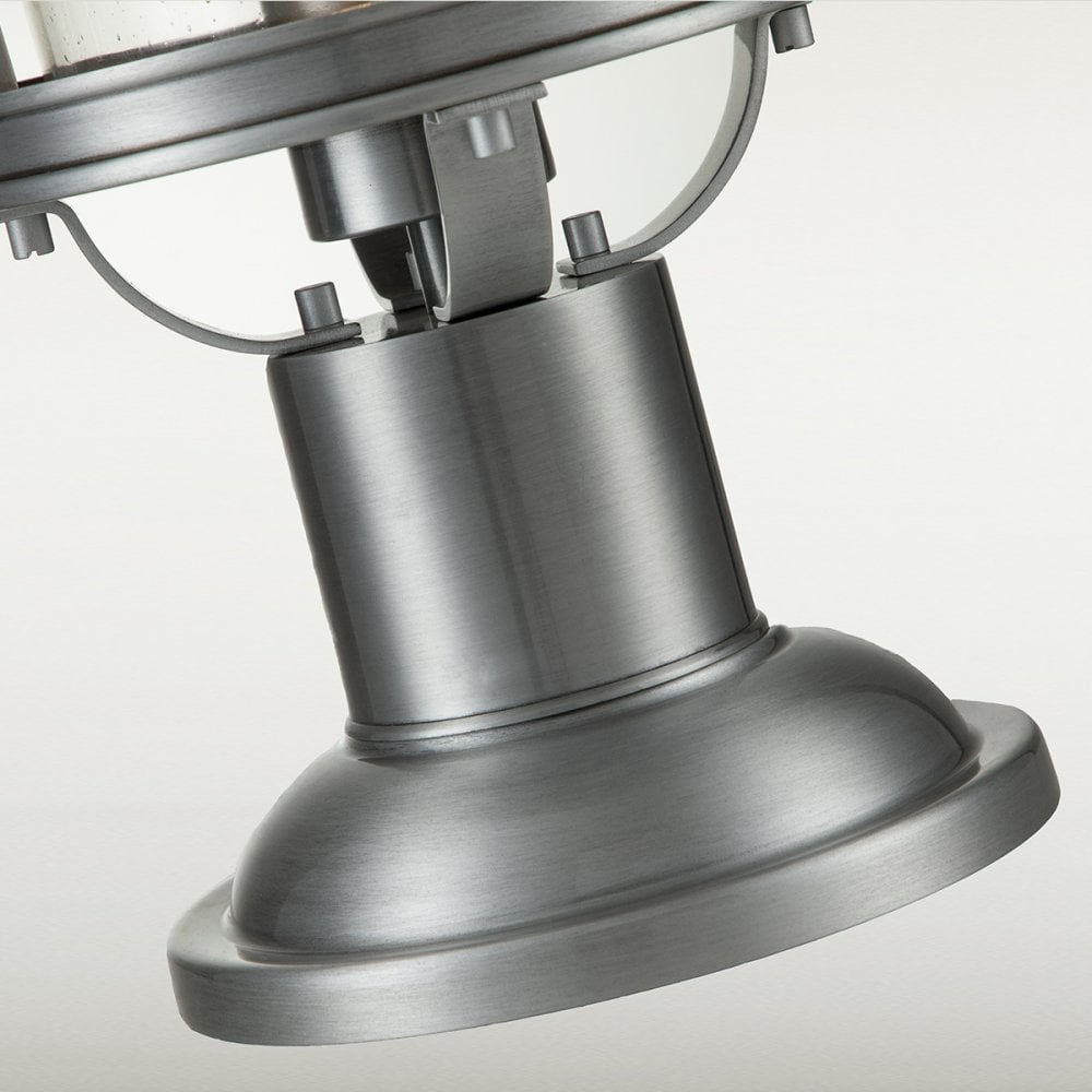 Quintiesse Booker Single Medium Pedestal Lantern - Aluminium