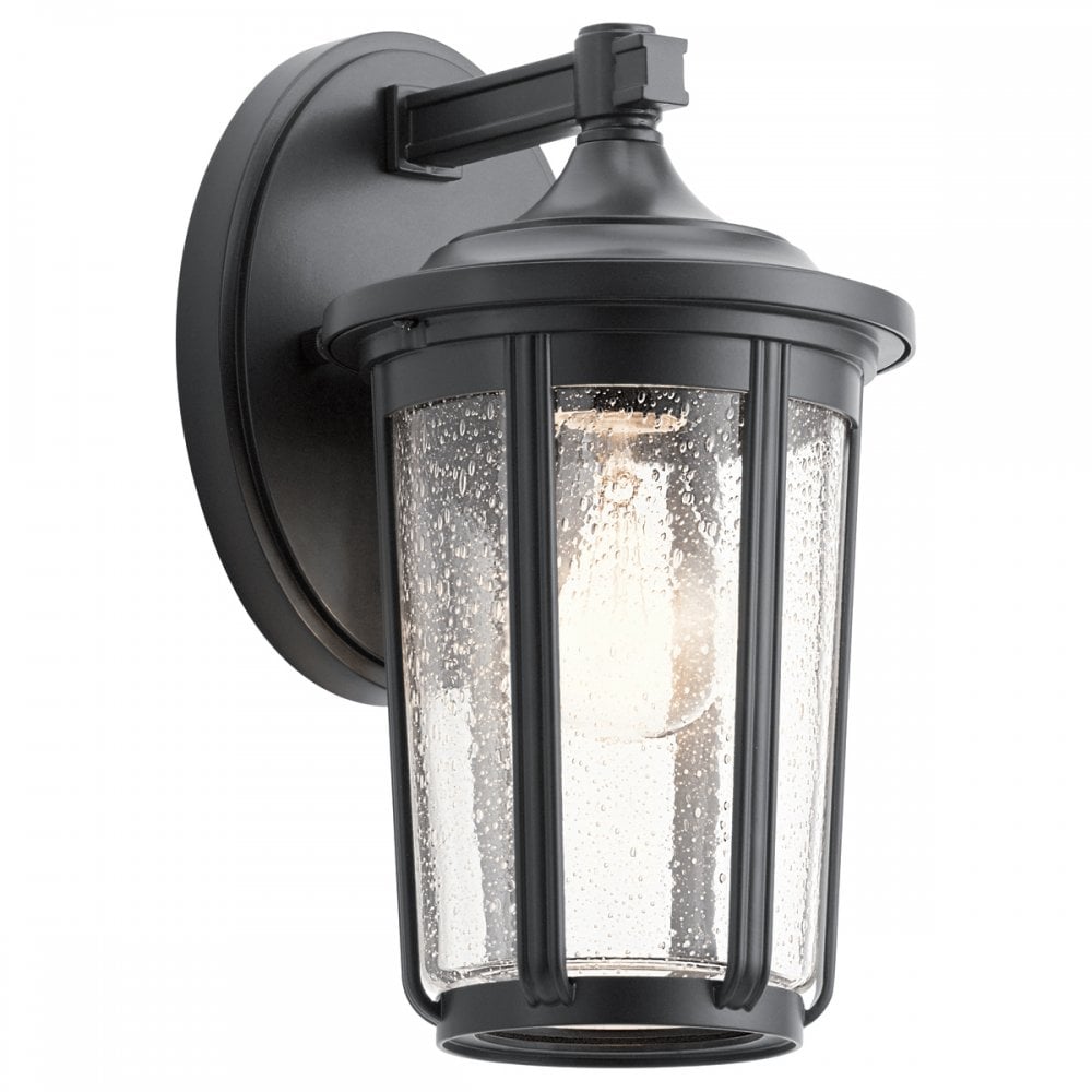 Quintiesse Fairfield Single Medium Wall Lantern - Black