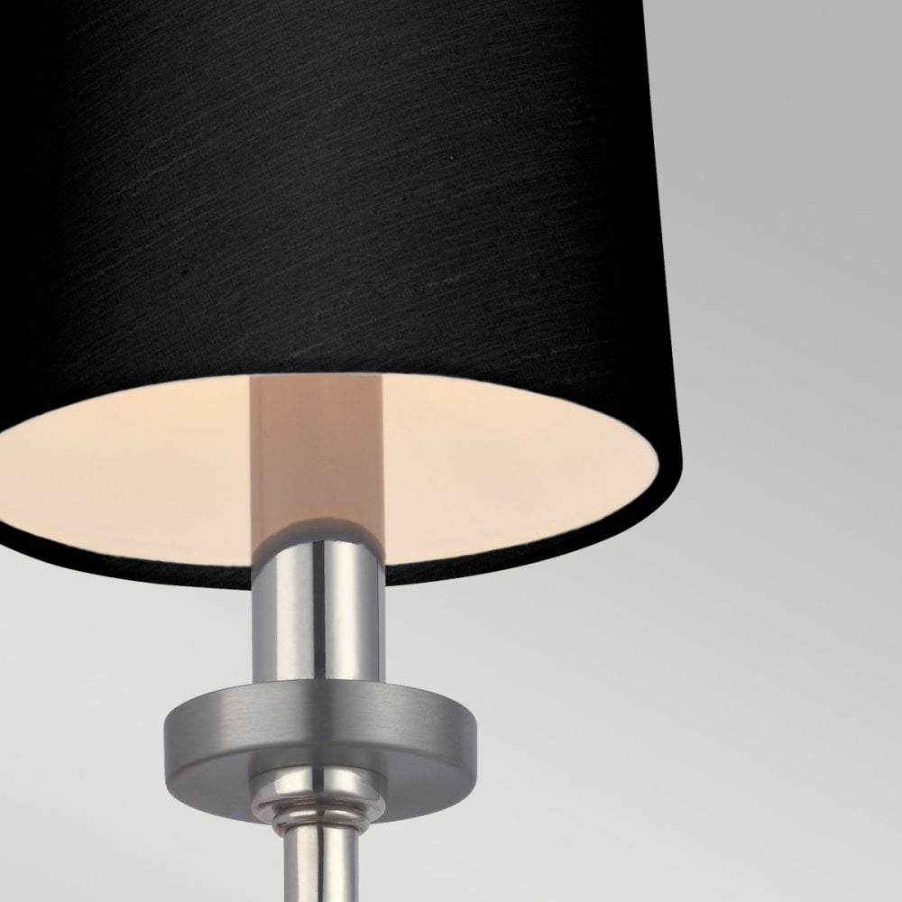 Quintiesse Felixstowe Single Bathroom Wall Light - Black Shade