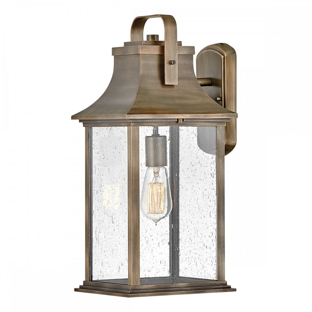 Quintiesse Grant Single Large Wall Lantern - Burnished Bronze