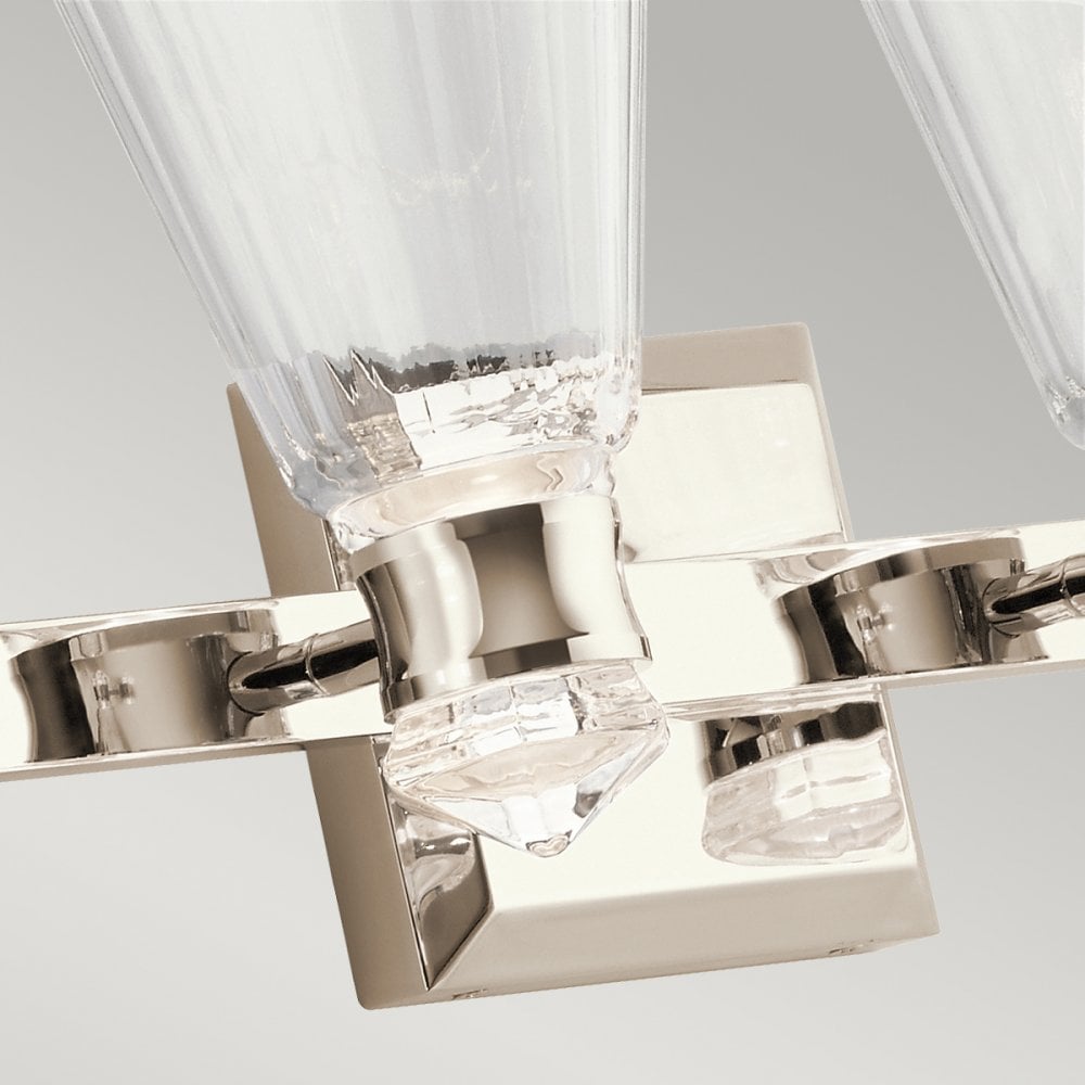 Quintiesse Kayva LED 4 Arm Dual-lit Bathroom Wall Light - Polished Nickel