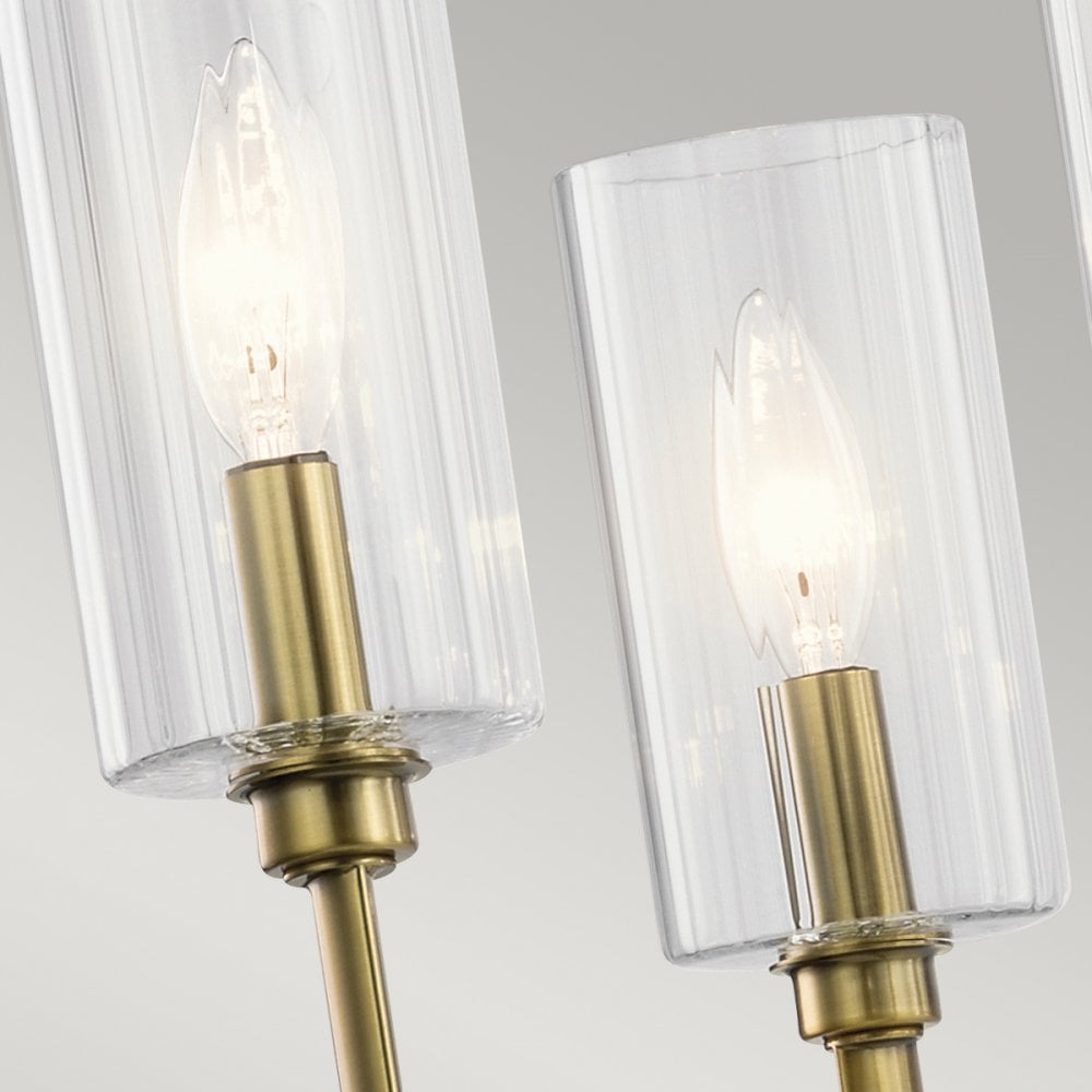 Quintiesse Kimrose 6 Light Chandelier - Brushed Natural Brass